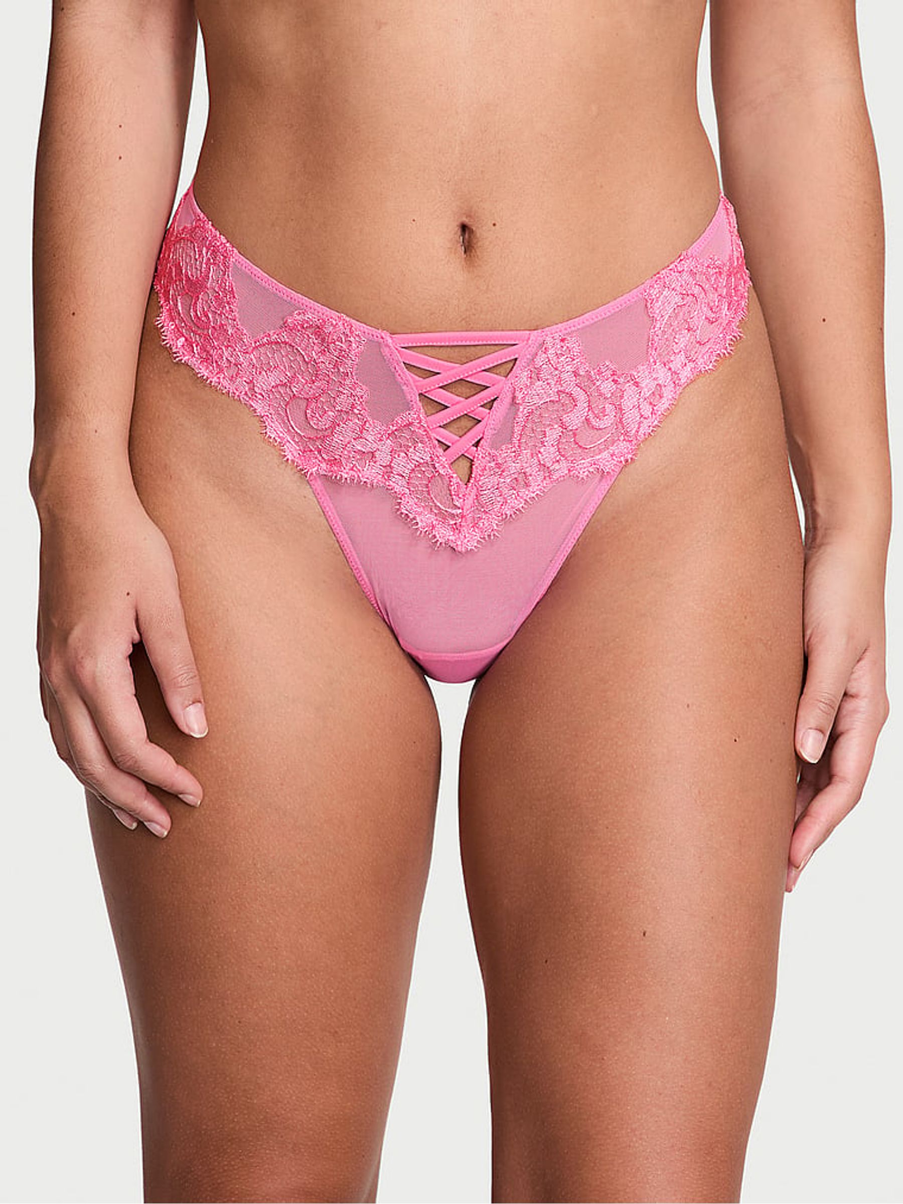 Tickled Pink Boho Floral Brazilian Embroidered Knickers - Image 1 of 3
