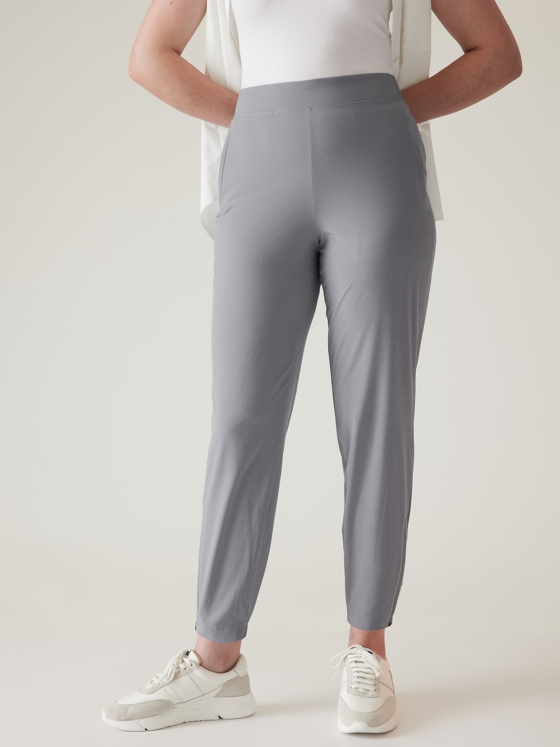 Athleta Blue Brooklyn Mid Rise Featherweight Joggers - Image 1 of 5