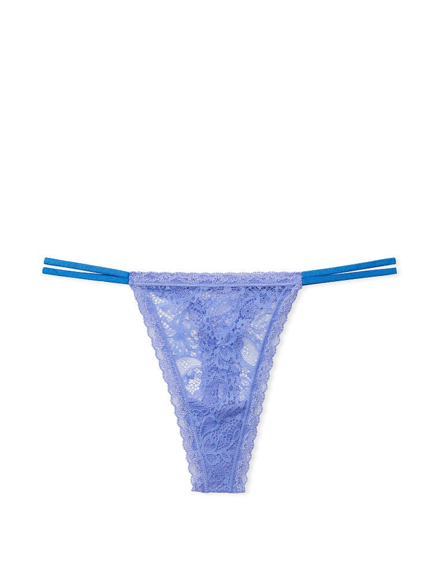 Very Winkle Blue Paisley Lace Thong Knickers - Image 3 of 4