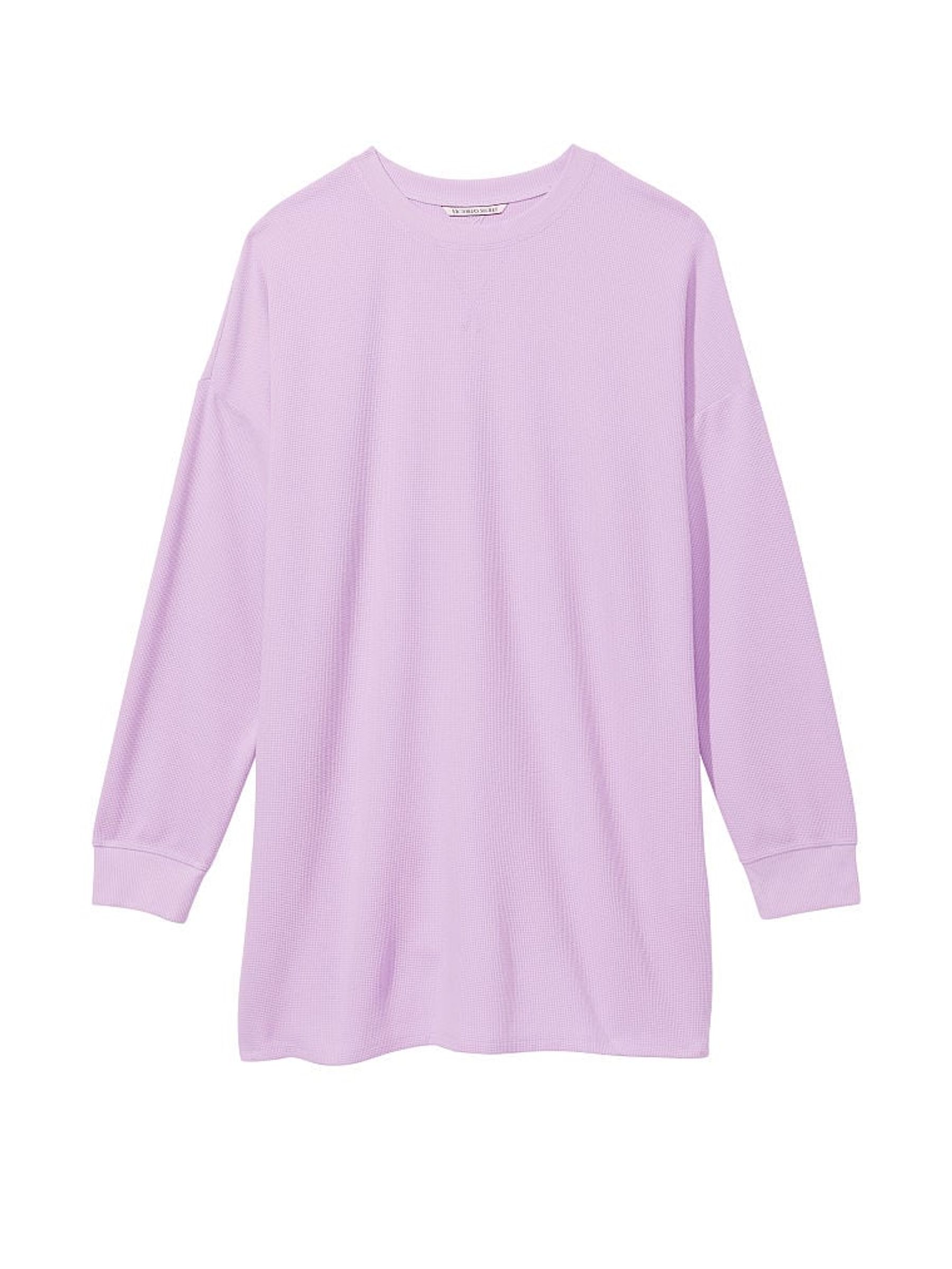 Silky Lilac Purple Waffle Nightie - Image 3 of 3