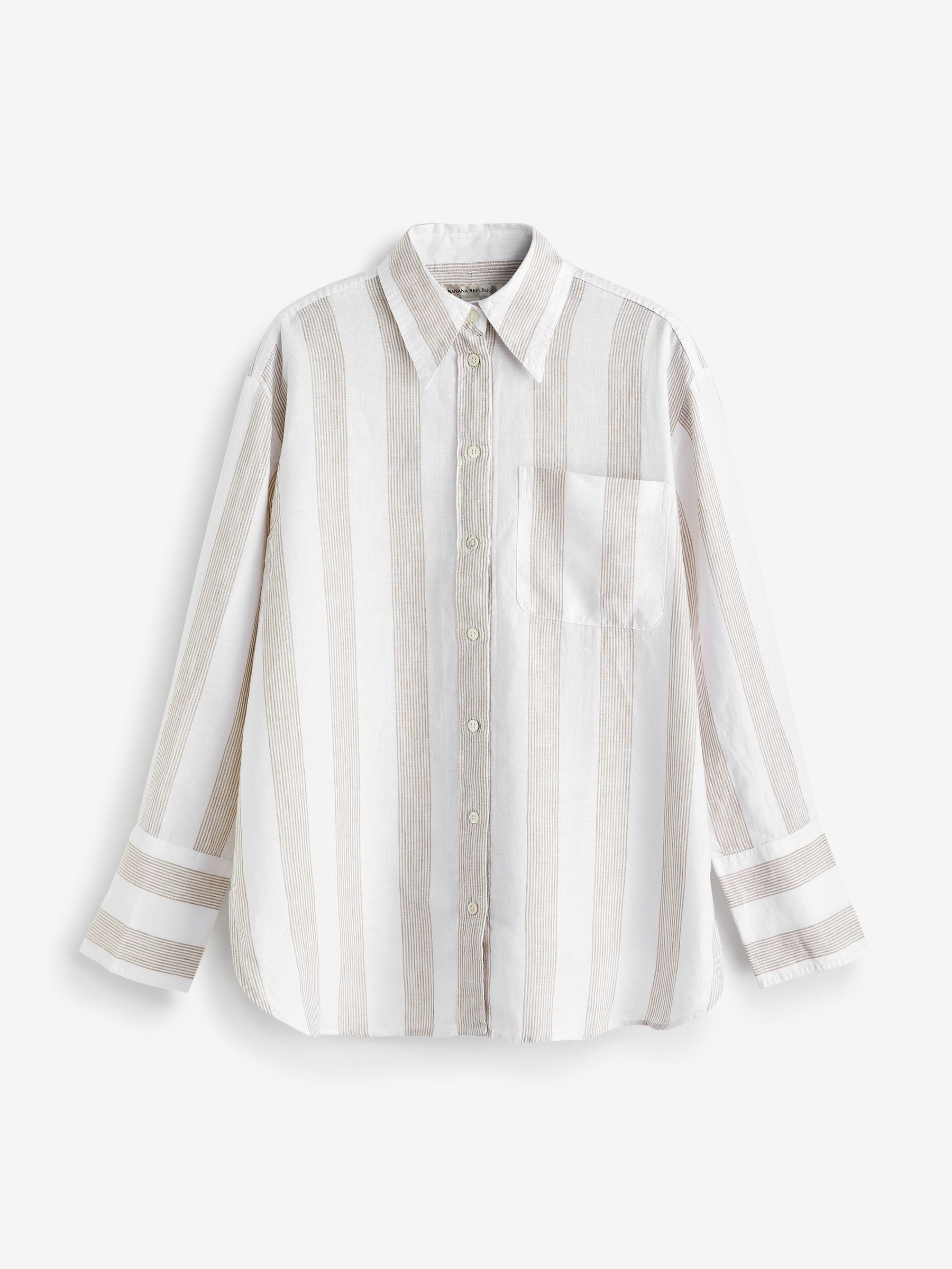 Banana Republic Cream The Oversized Linen Shirt - Image 4 of 4