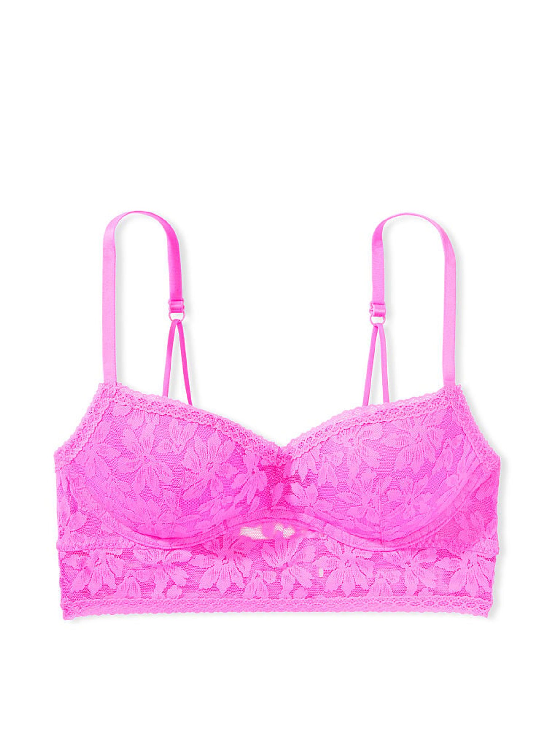 Pink Berry Lace Wired Push Up Bralette - Image 3 of 3