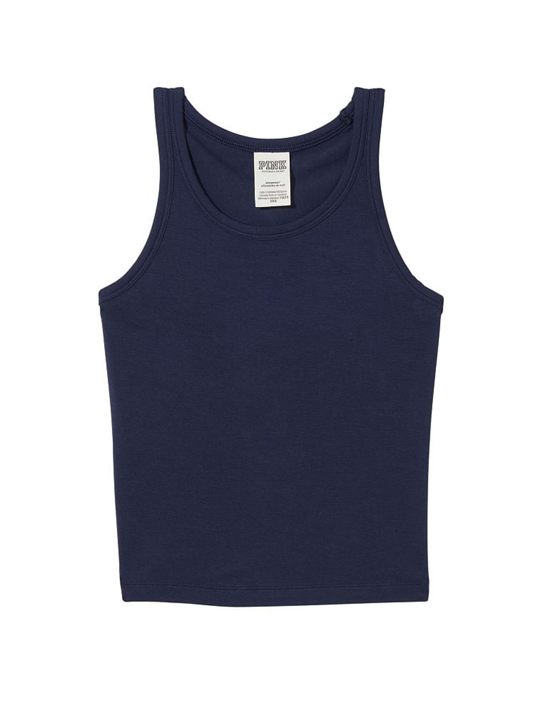 Midnight Navy Blue Modal Cropped Sleep Cami - Image 4 of 4
