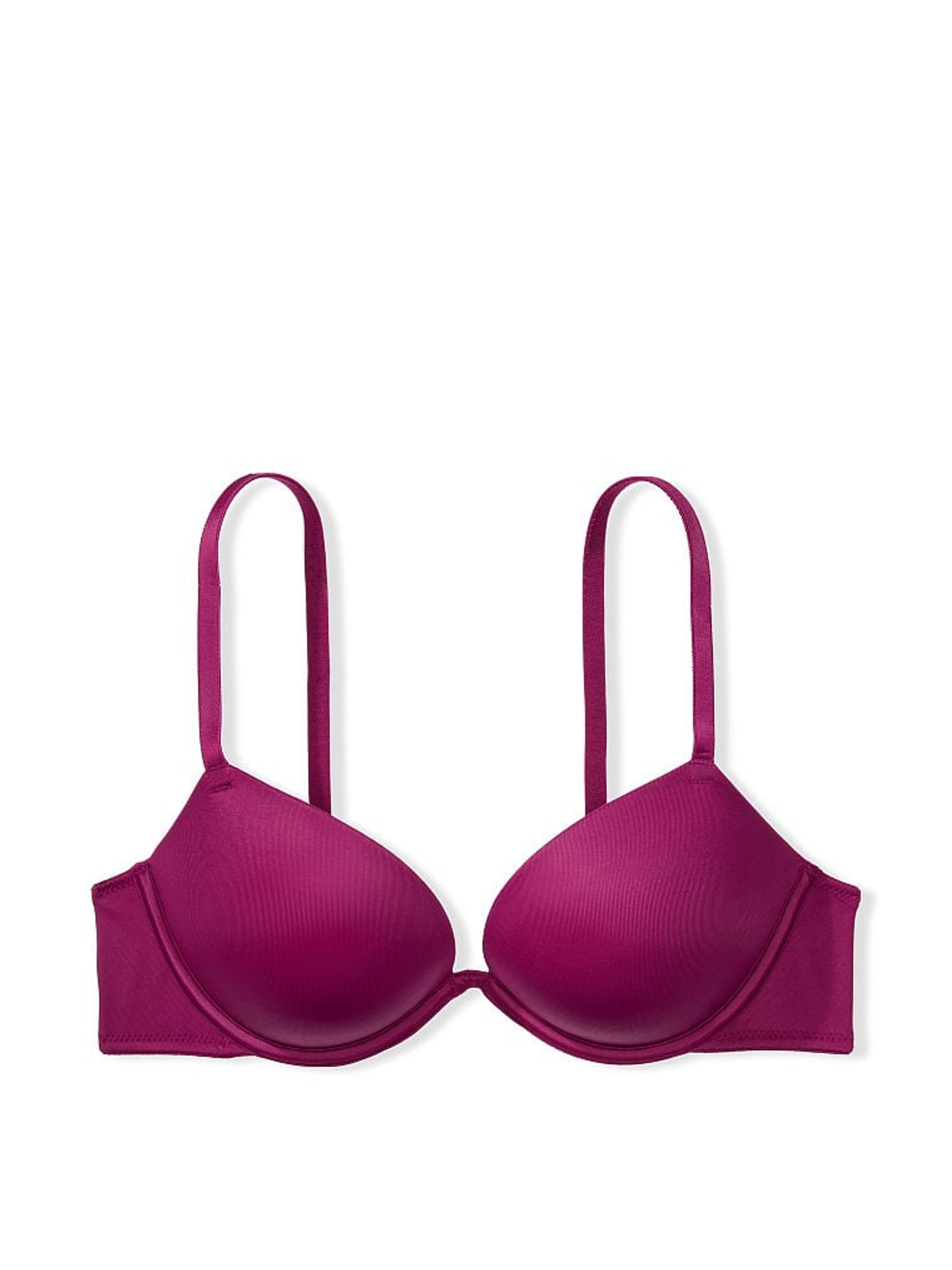 Vivid Magenta Pink Smooth Super Push Up Bra - Image 3 of 3