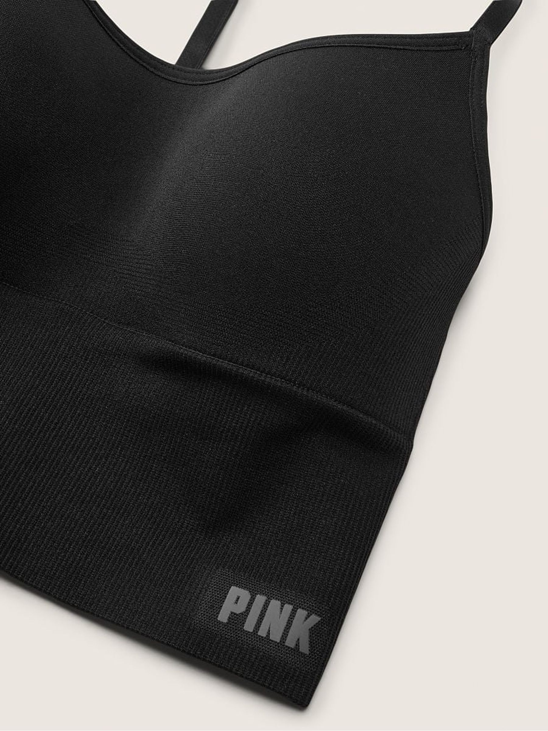 Pure Black Seamless Air Sports Bra - Image 4 of 4