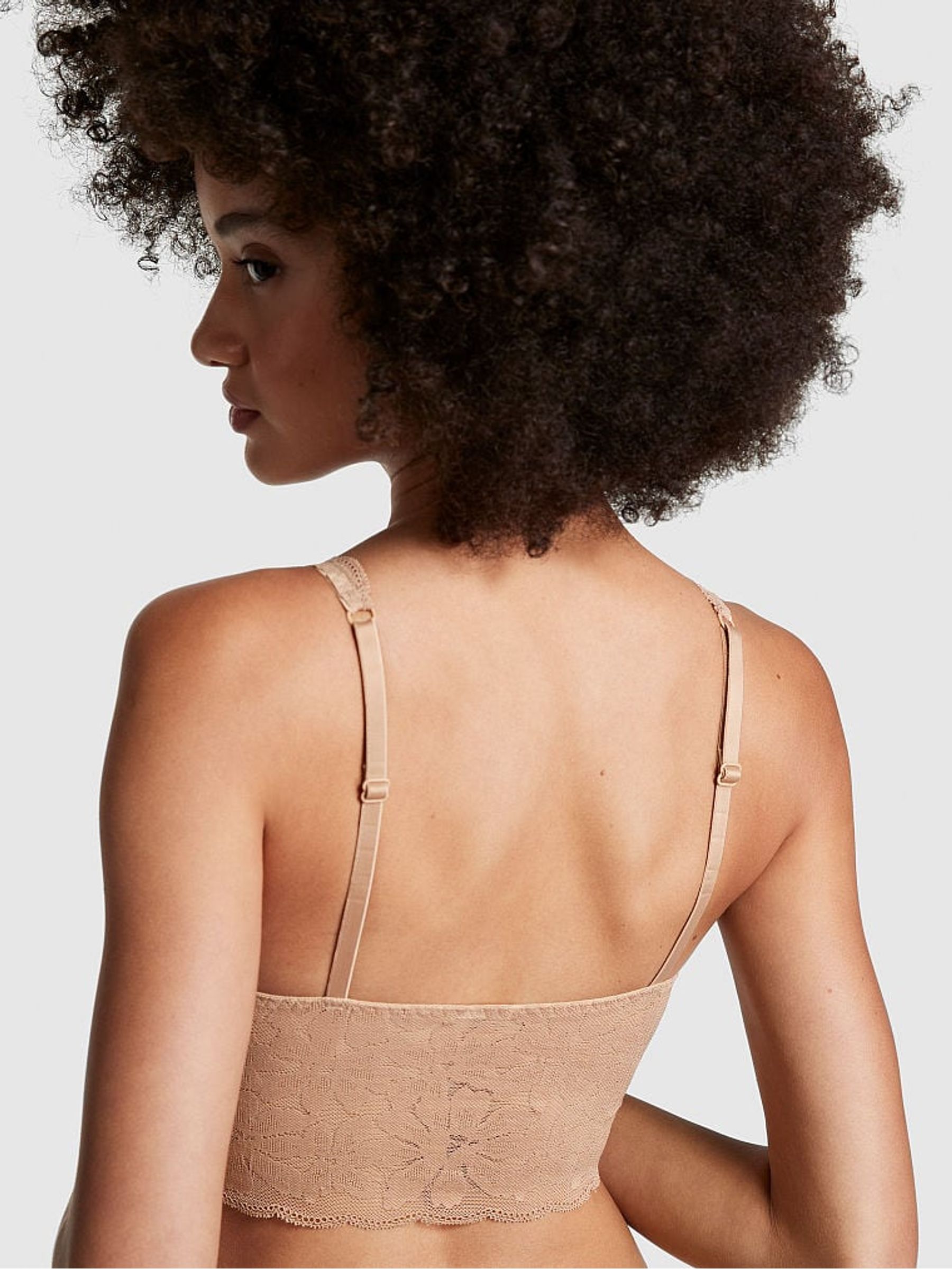 Praline Nude Lace Lightly Lined Plunge Bralette - Image 2 of 3