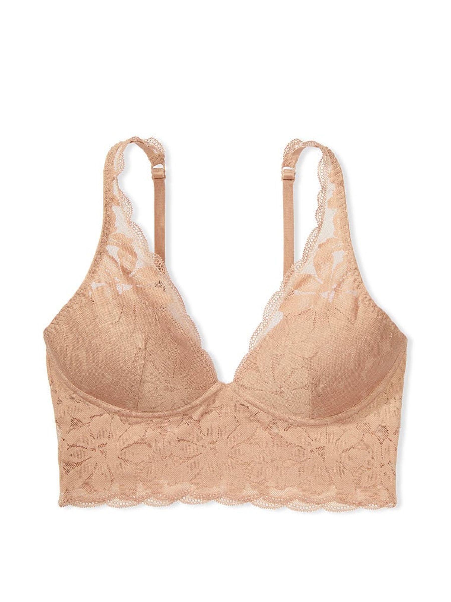 Praline Nude Lace Lightly Lined Plunge Bralette - Image 3 of 3