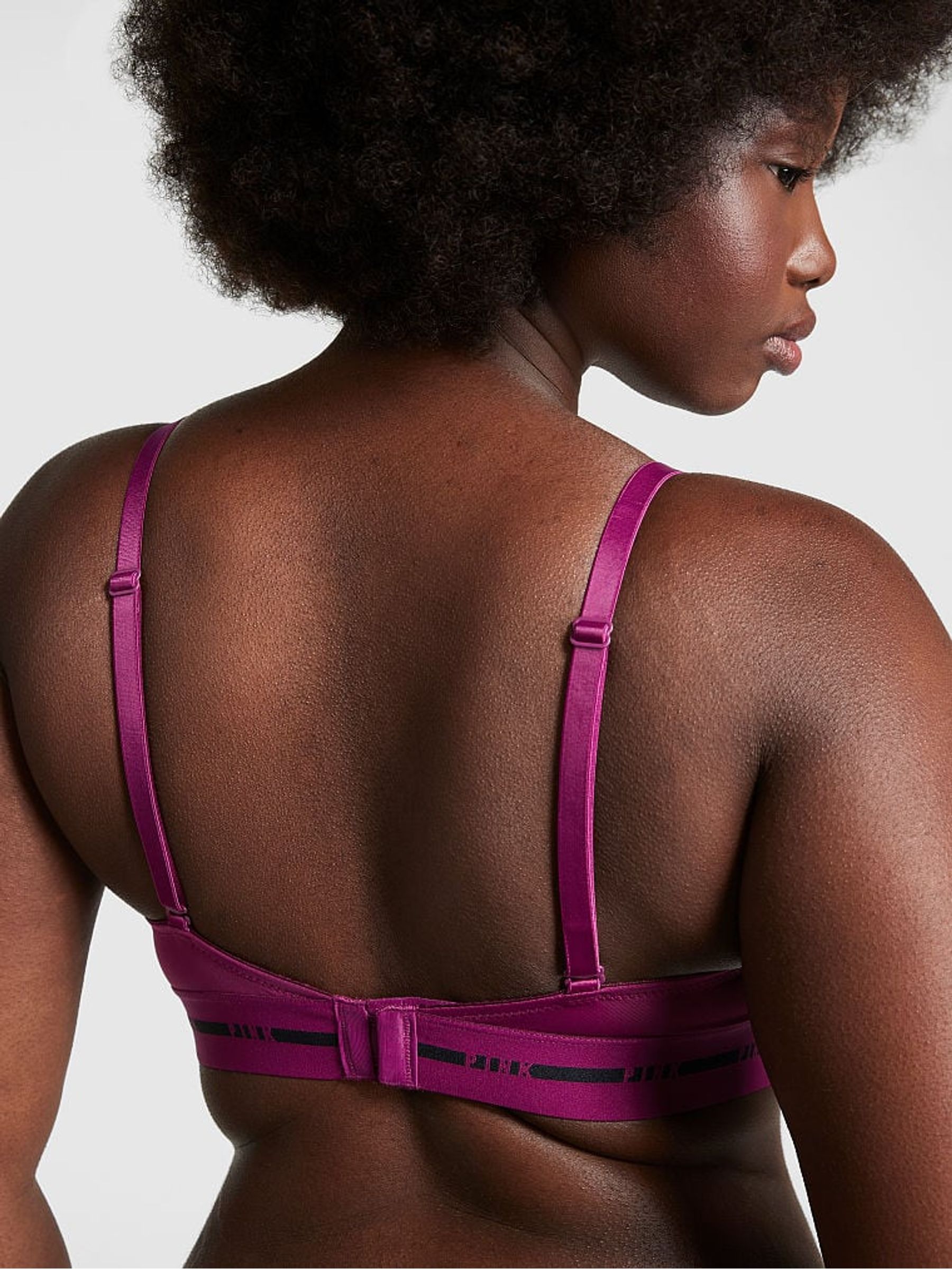 Vivid Magenta Pink Smooth Non Wired Push Up Smooth T-Shirt Bra - Image 2 of 4