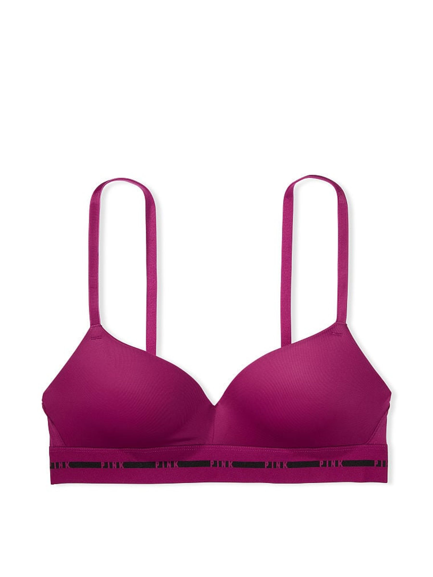 Vivid Magenta Pink Smooth Non Wired Push Up Smooth T-Shirt Bra - Image 3 of 4