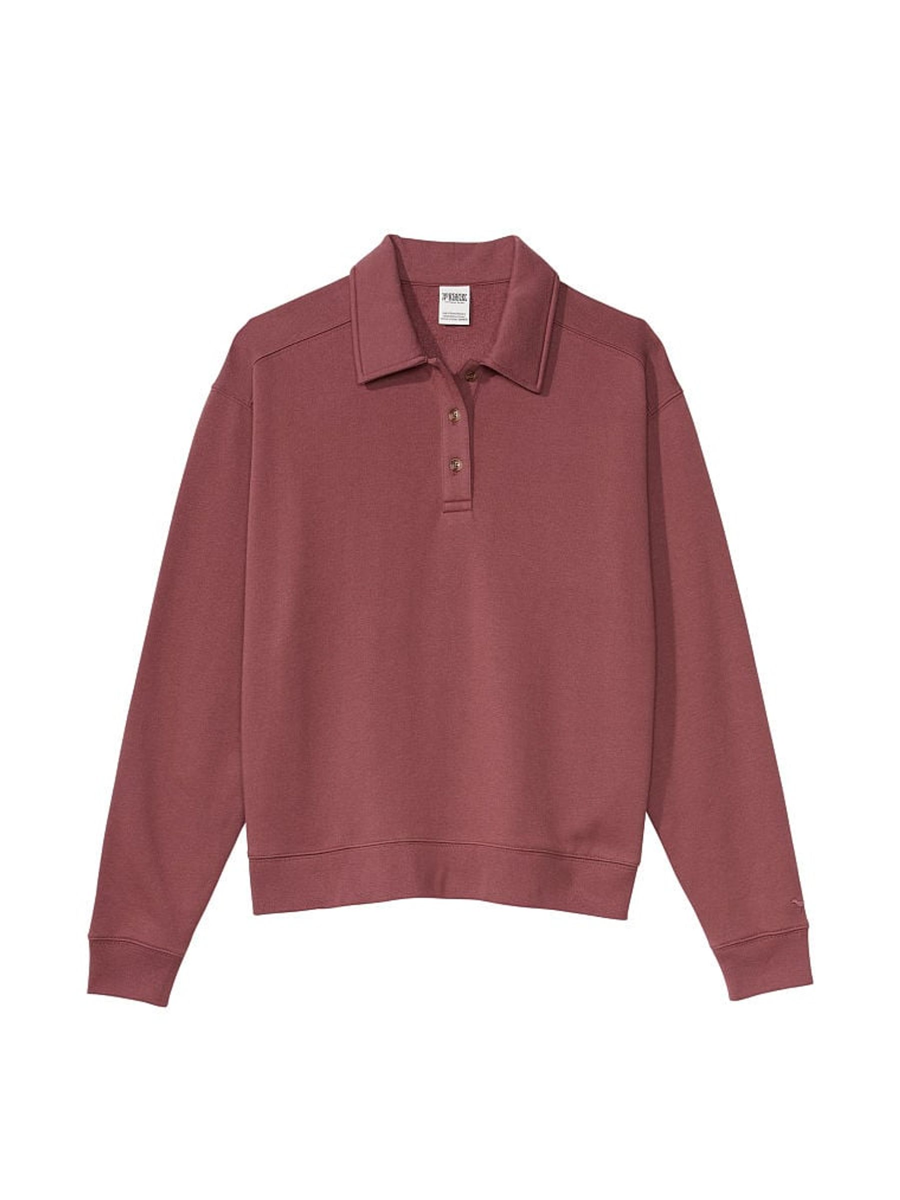Morning Rose Pink Polo Sweatshirt - Image 3 of 3