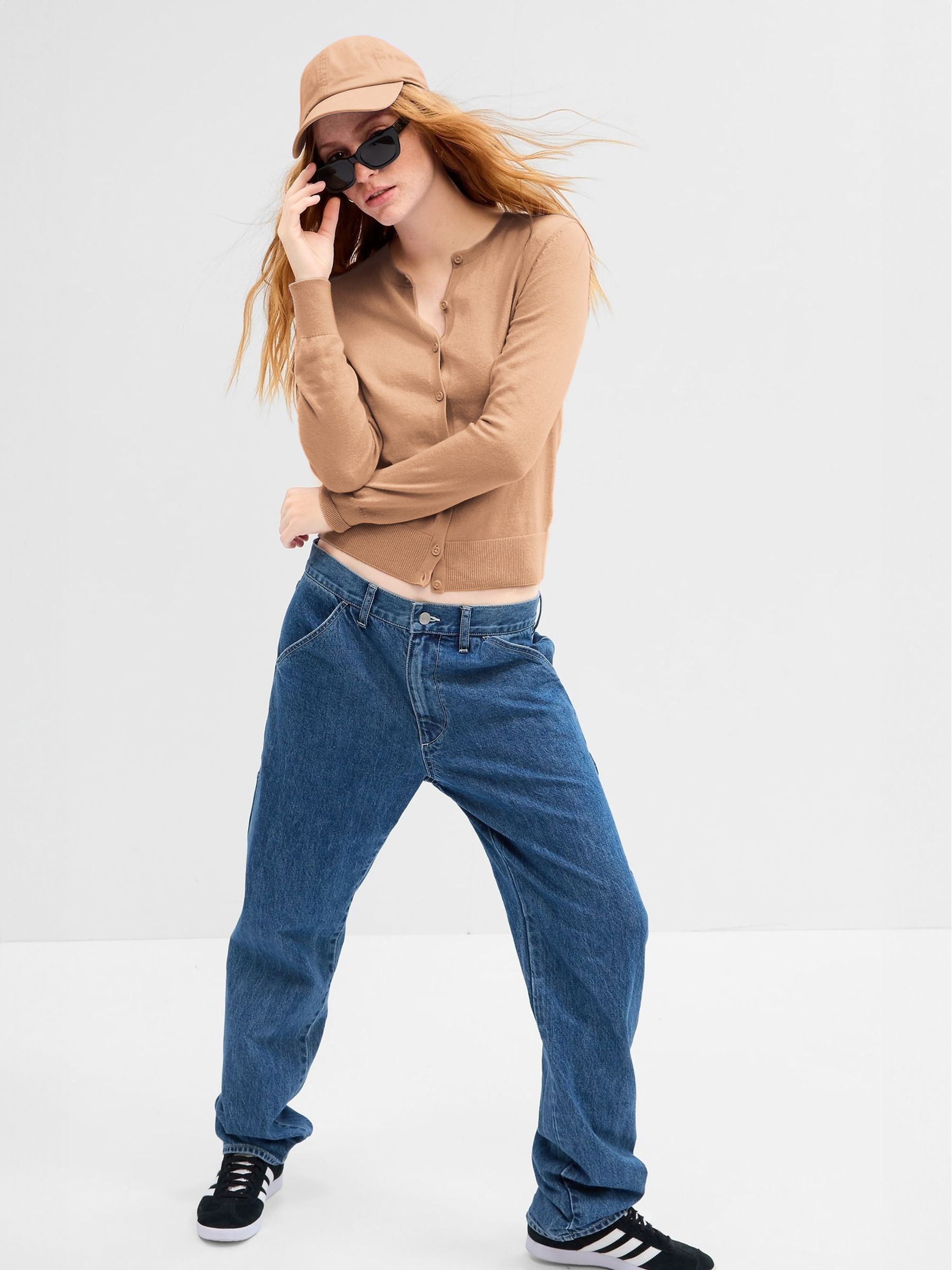 Brown Long Sleeve Crew Neck Cardigan - Image 2 of 4