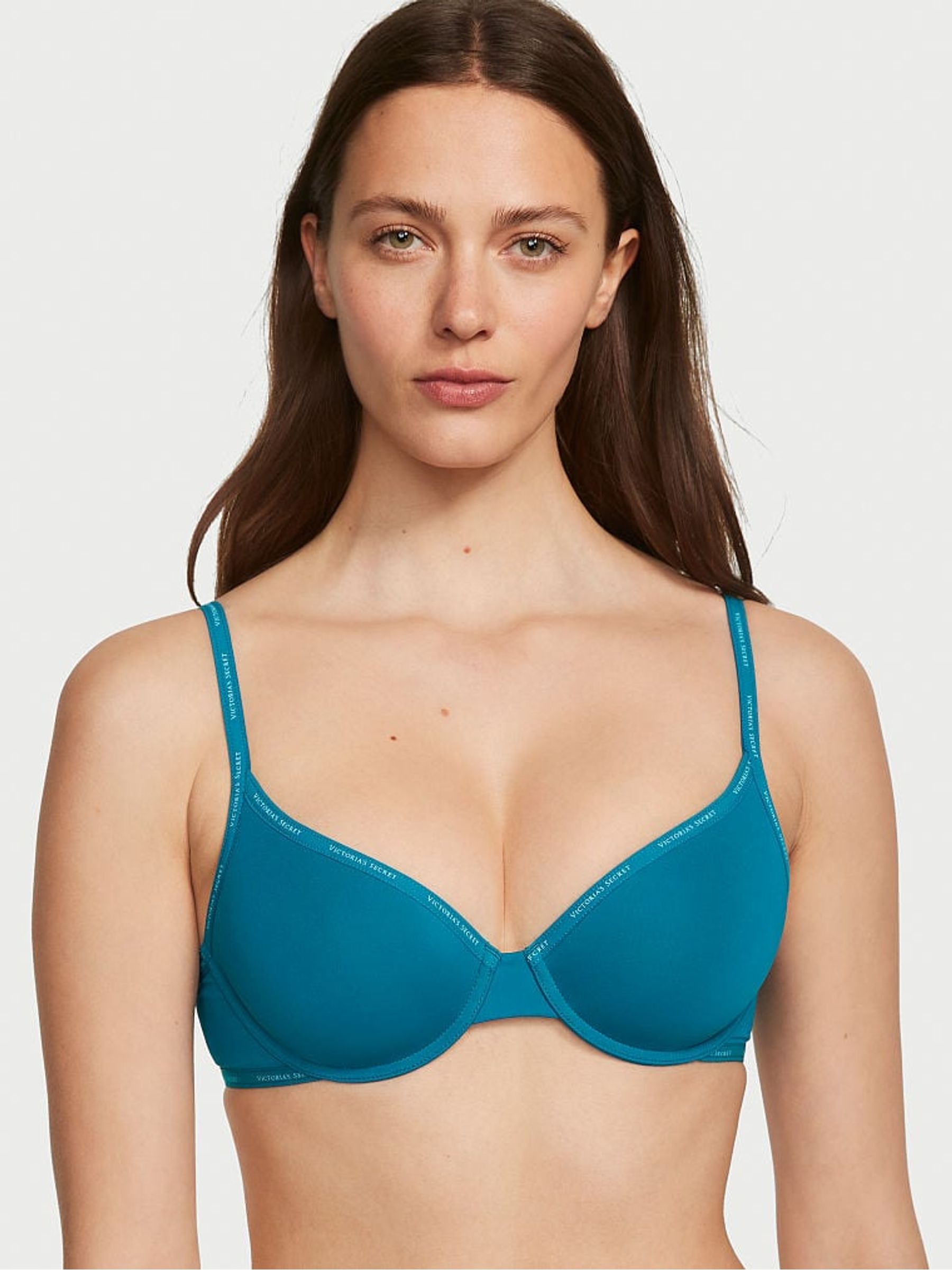 Evening Tide Blue Mini Logo Lightly Lined Demi Bra - Image 1 of 3
