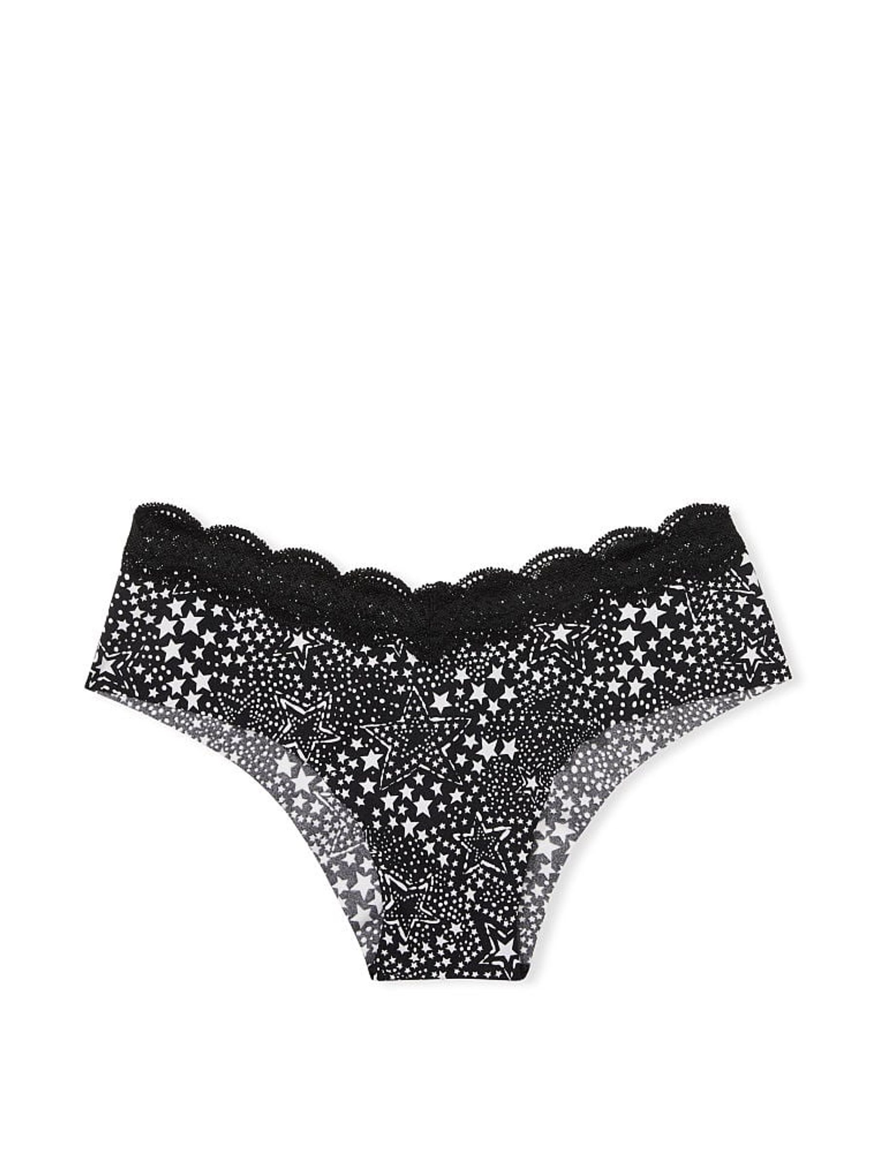 Pure Black Star Cheeky Lace Trim No Show Knickers - Image 3 of 3