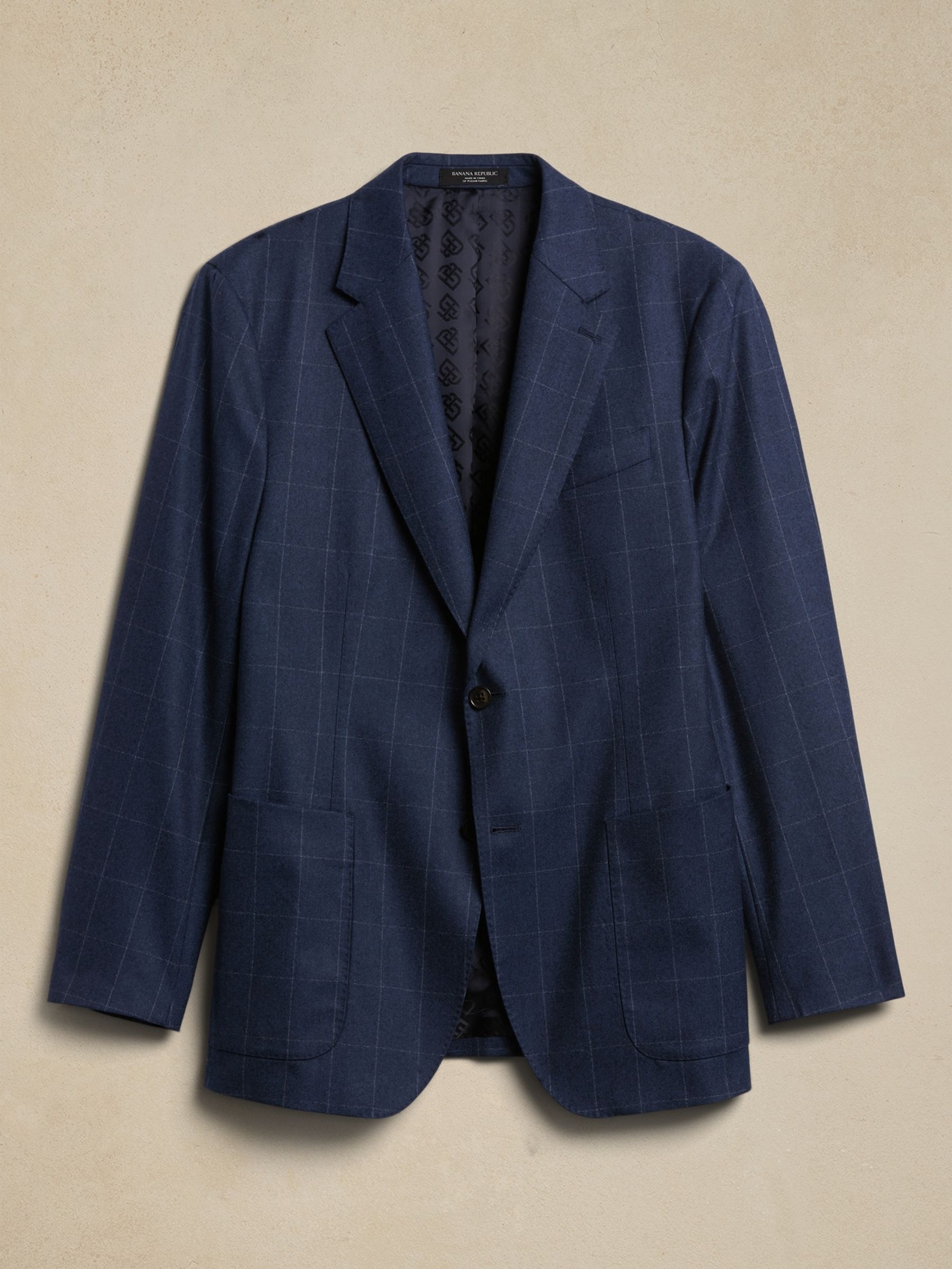 Banana Republic Black Perfect Flannel Suit Jacket - Image 5 of 5