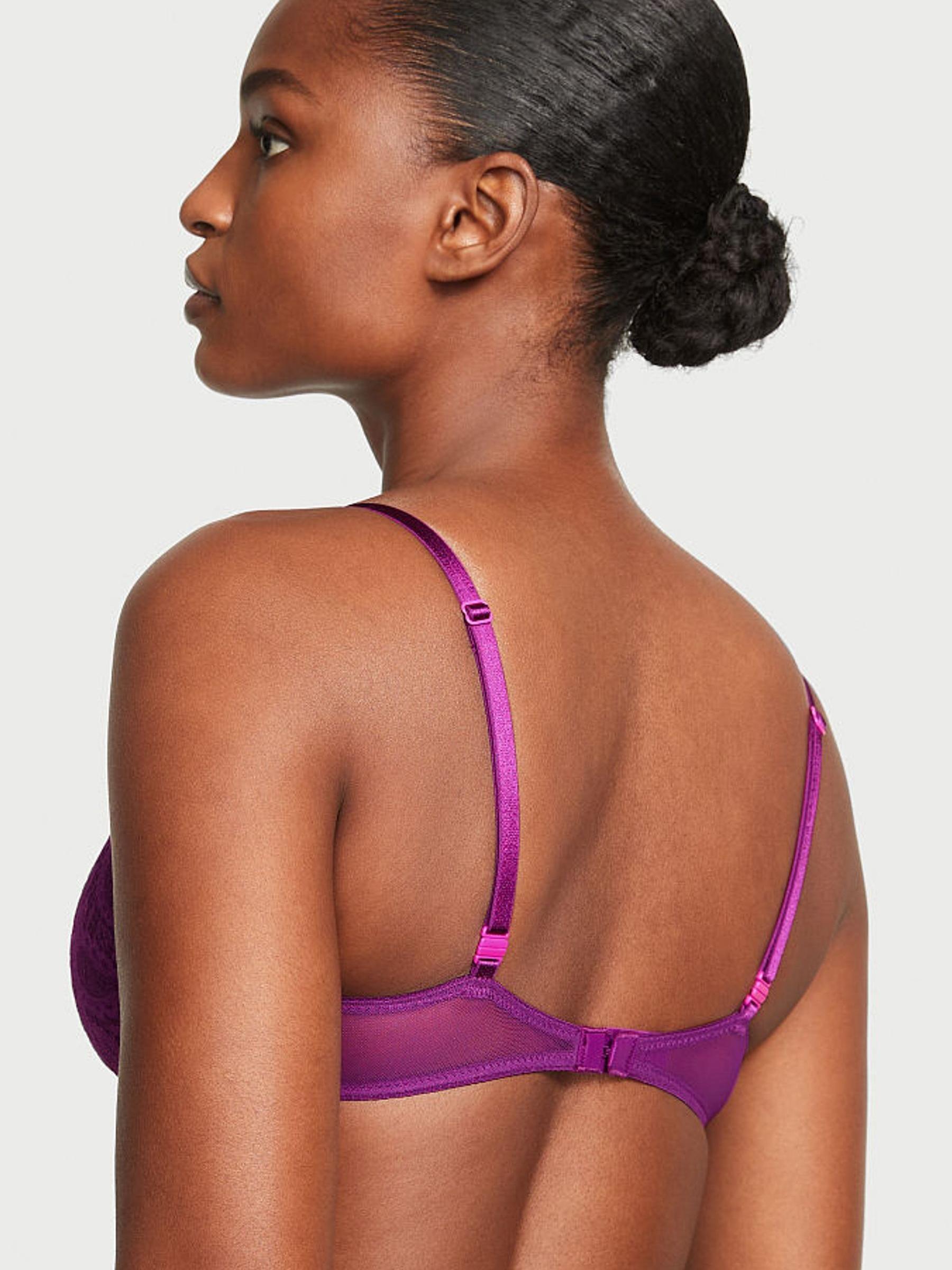 Beach Plum Purple Paisley Lace Lightly Lined T-Shirt Demi Bra - Image 2 of 3