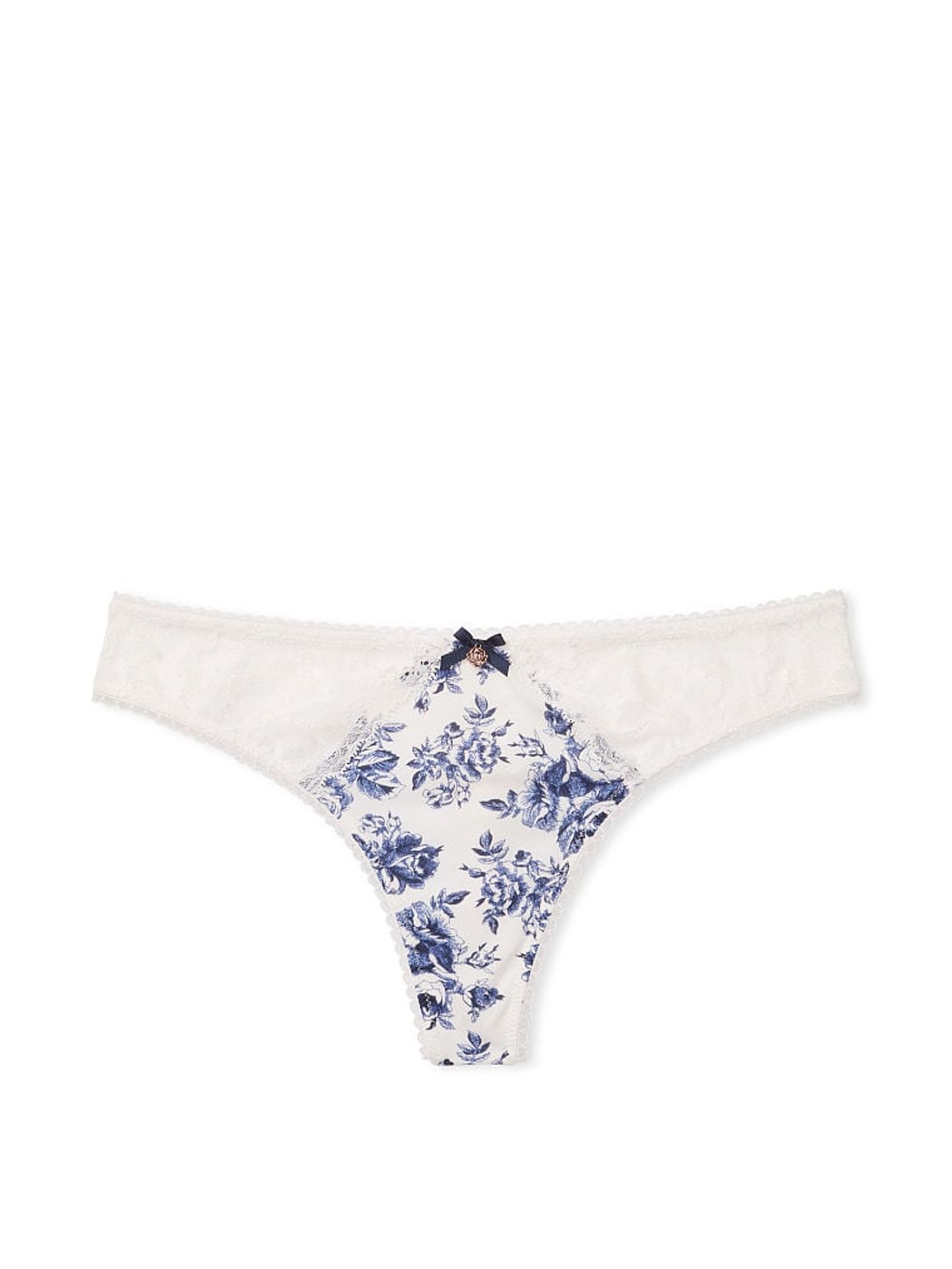 Coconut White Floral Thong Knickers - Image 3 of 3