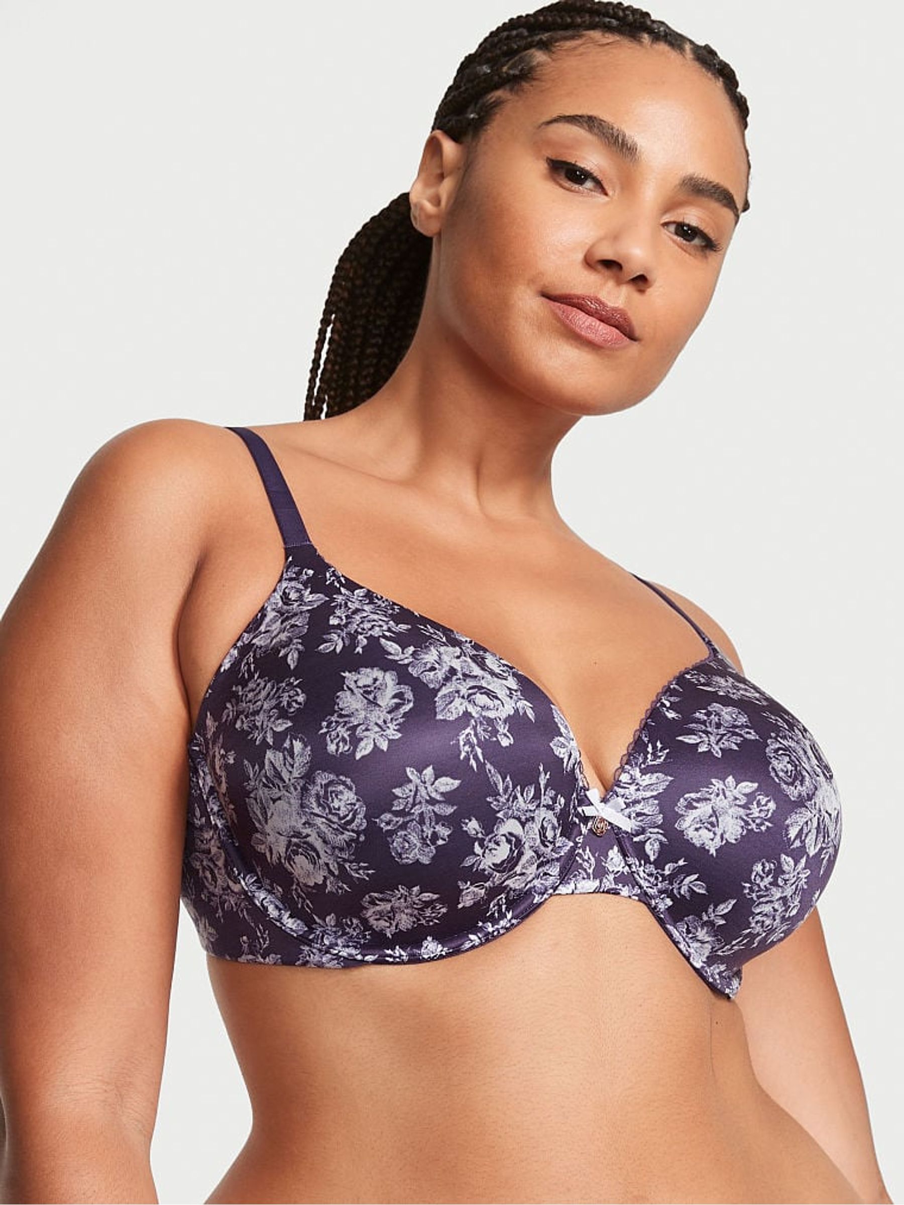 Valiant Purple Floral Lightly Lined Full Cup Bra - Image 1 of 3