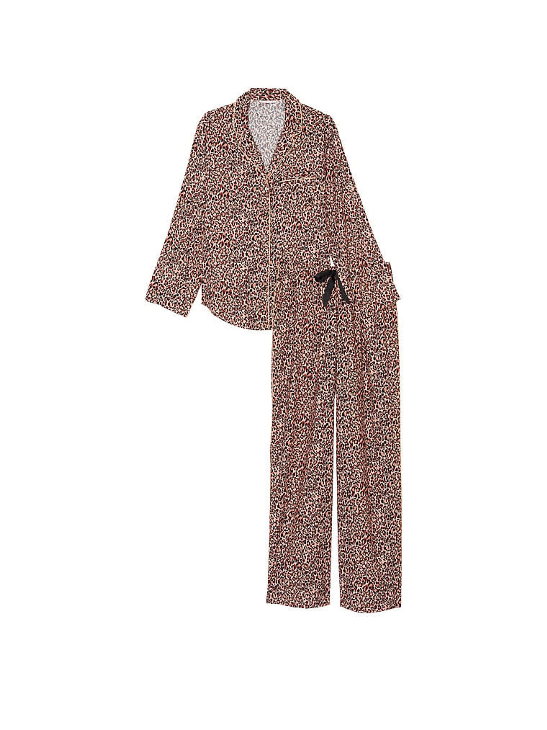 Leopard Brown Flannel Long Pyjamas - Image 3 of 3