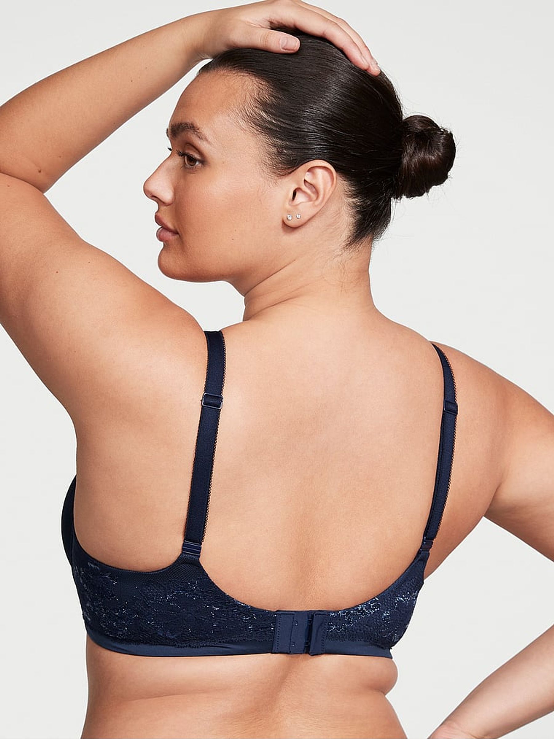 Noir Navy Blue Lace Full Cup Push Up Bra - Image 2 of 4