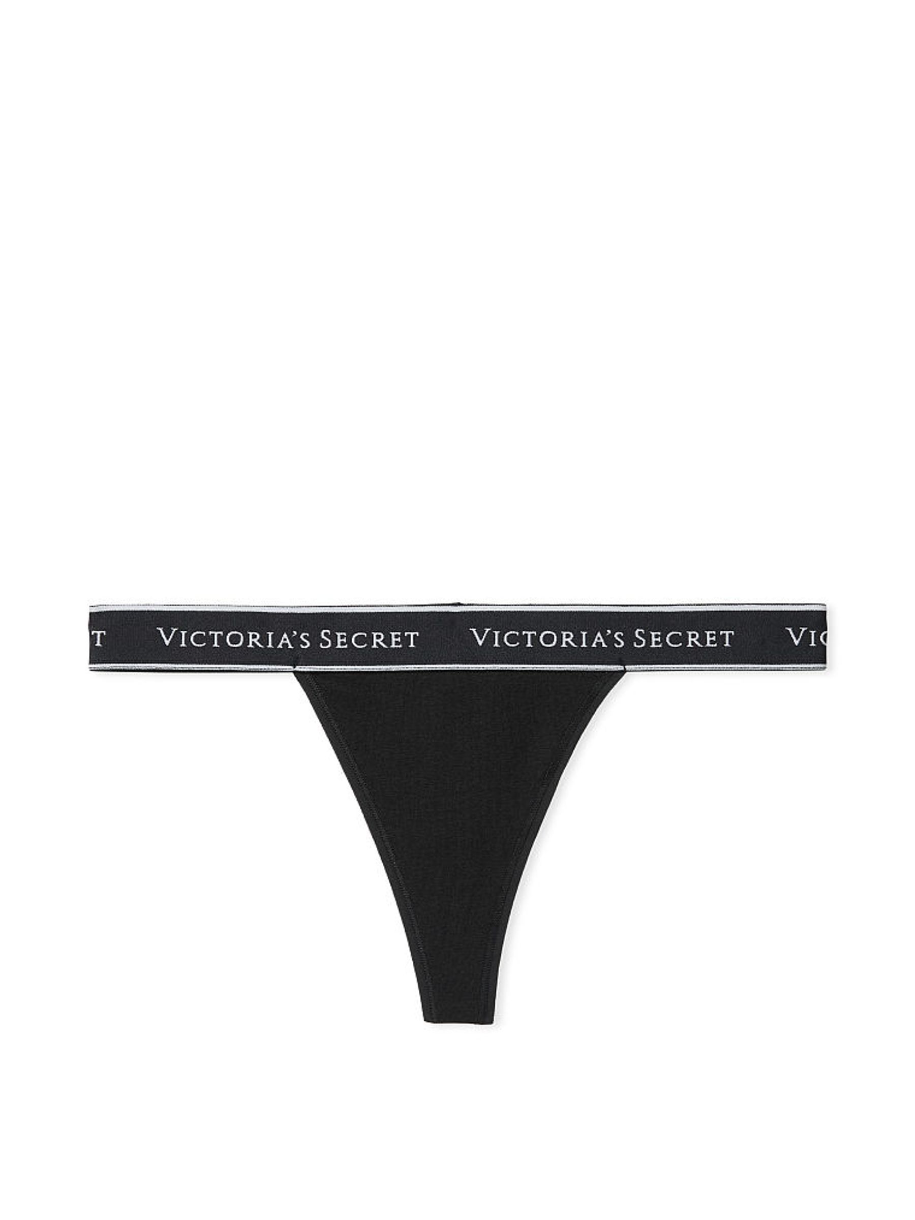 Black Logo Thong Knickers - Image 3 of 3