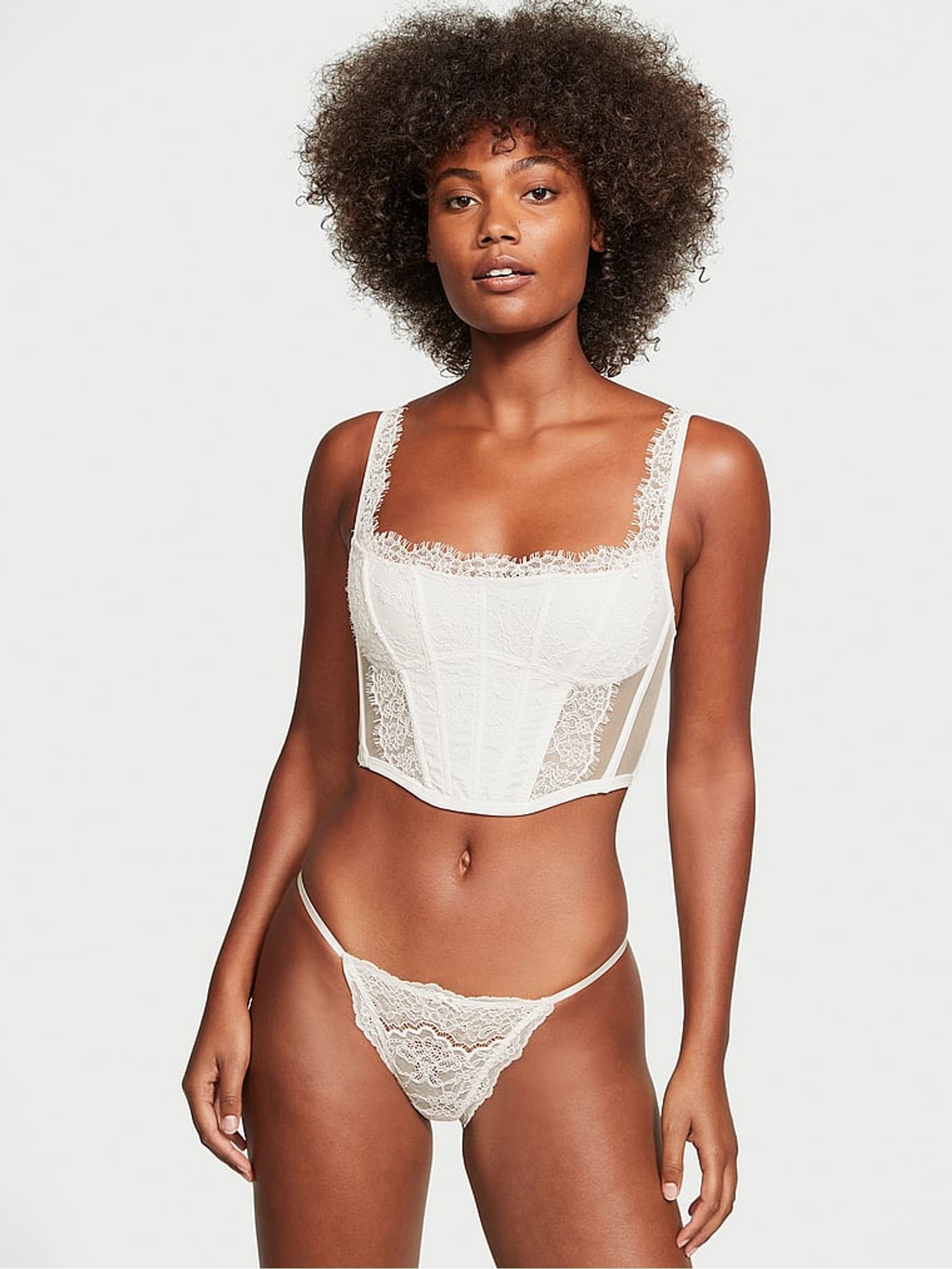 Coconut White Lace Corset Corset Top - Image 3 of 4