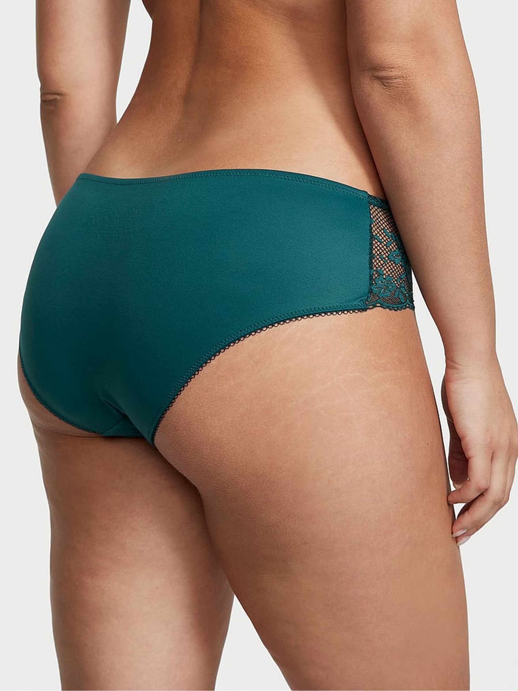 Black Ivy Green Lace Hipster Knickers - Image 2 of 4