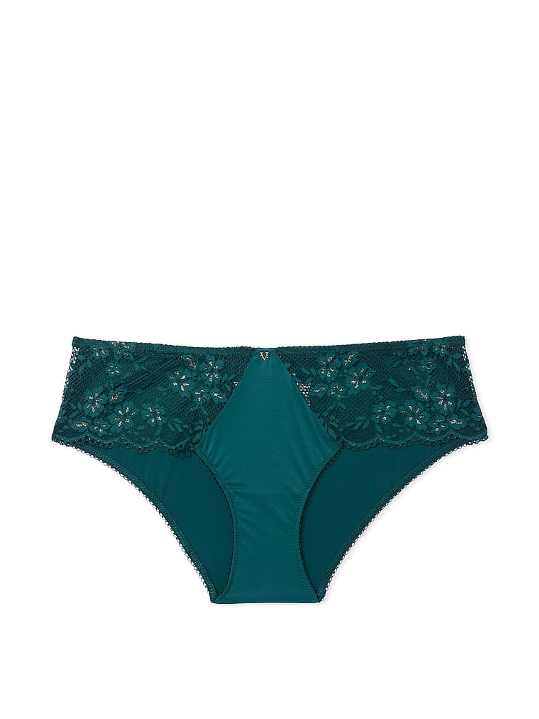 Black Ivy Green Lace Hipster Knickers - Image 3 of 4