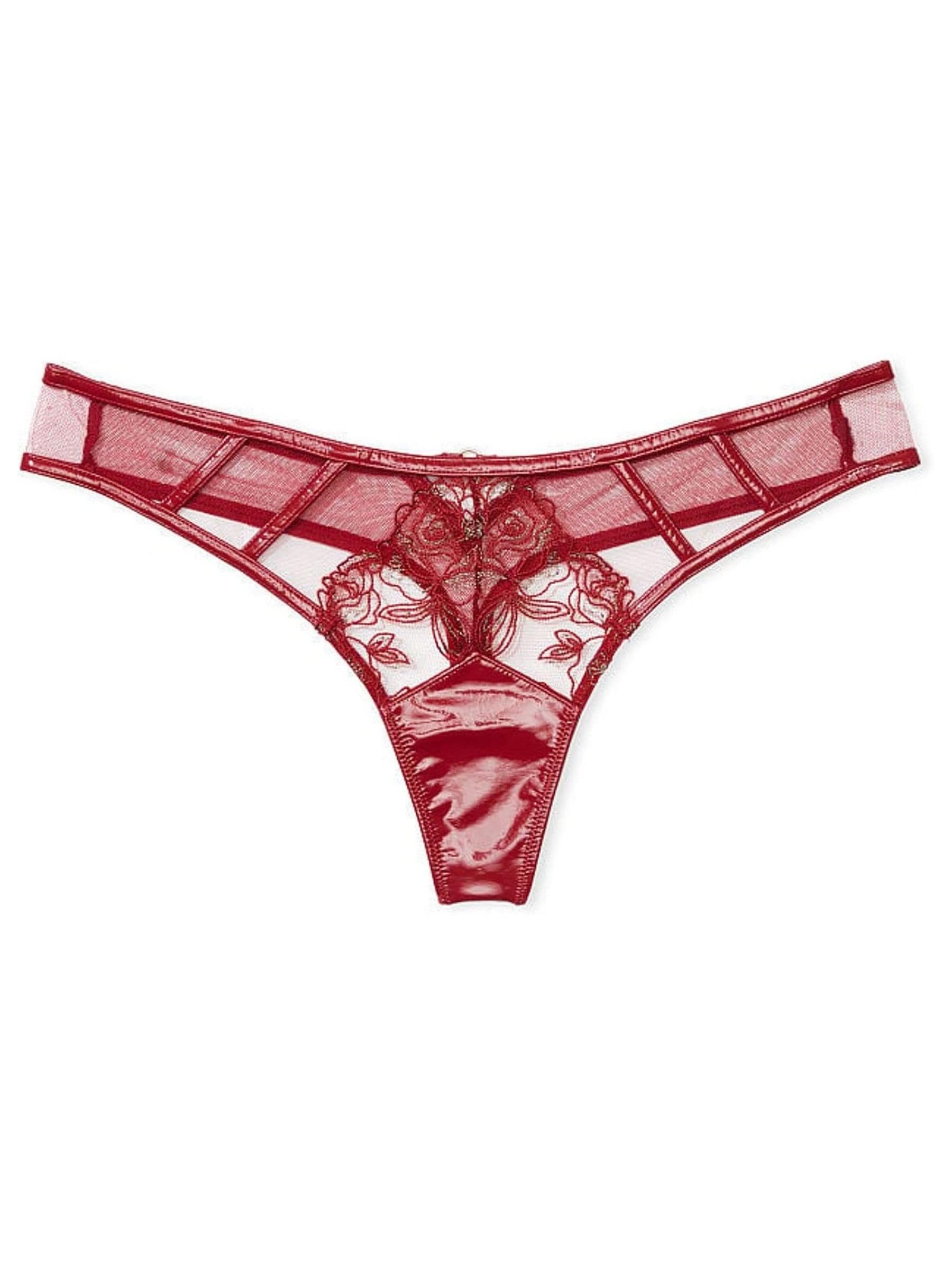 Red Lacquer Patent Thong Knickers - Image 3 of 3