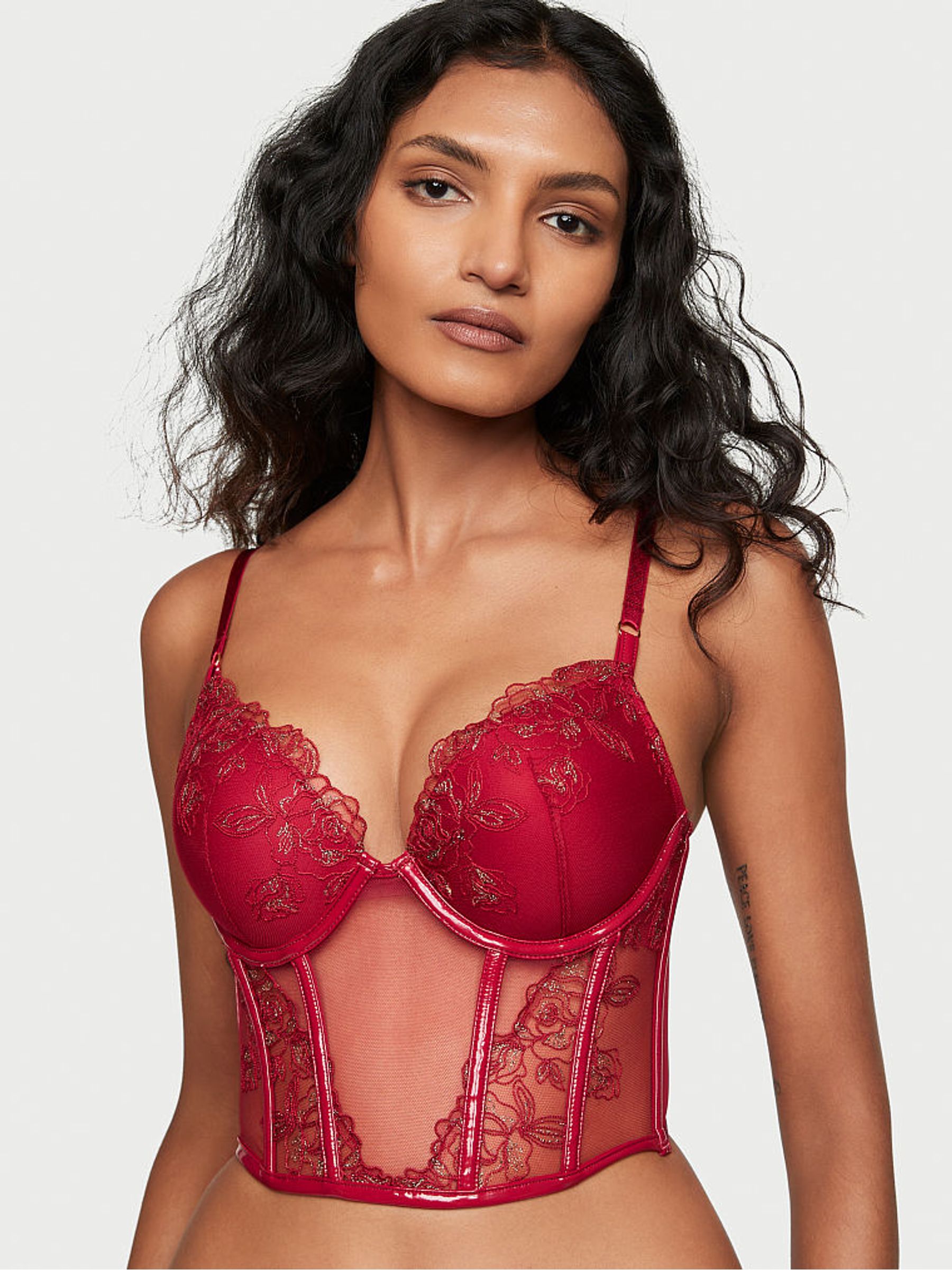 Victoria’s Secret (arlaine様) Red Lacquer Red Bra Top | Victoria's Secret UK