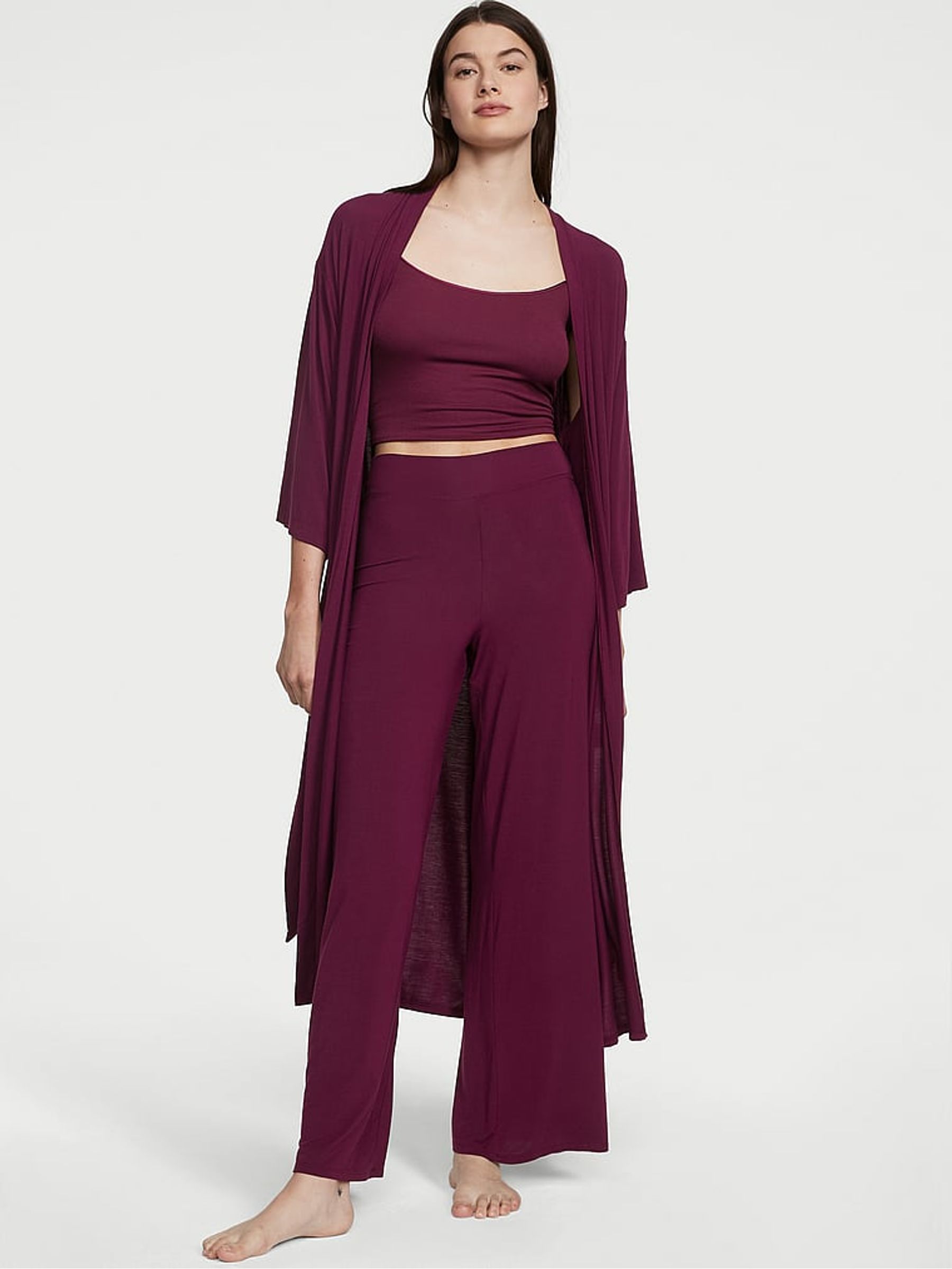 Kir Red Modal Long Pyjamas - Image 1 of 3