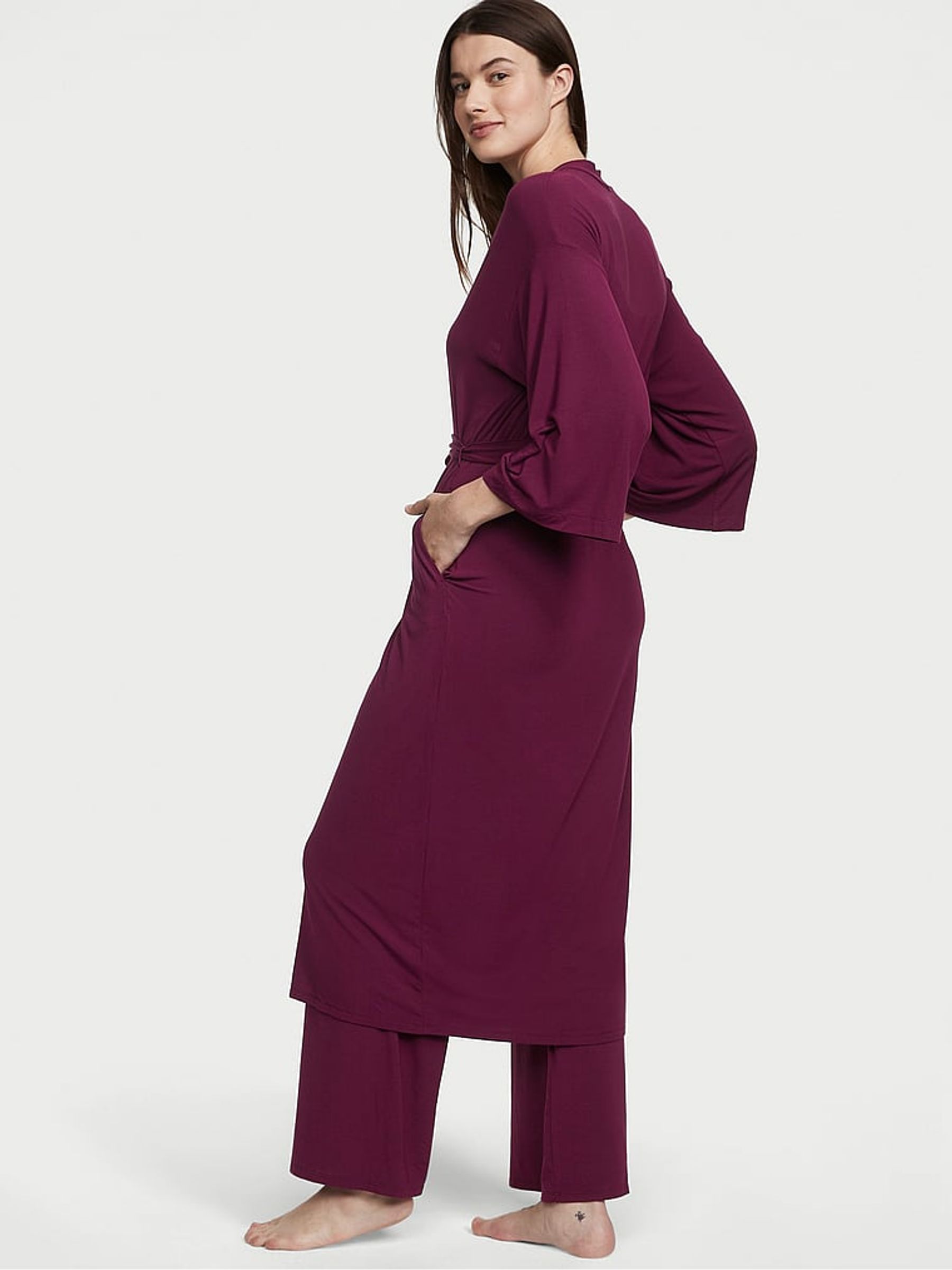 Kir Red Modal Long Pyjamas - Image 2 of 3