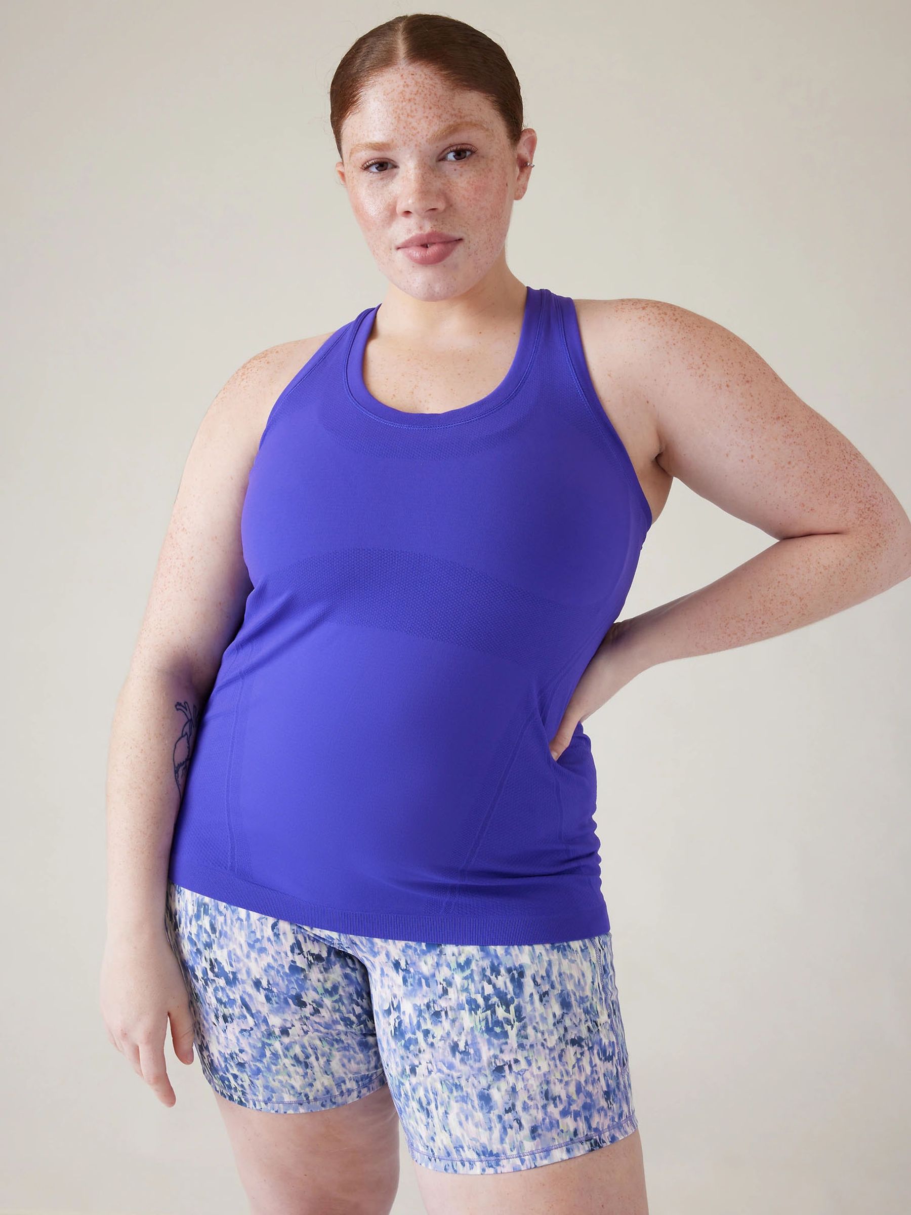 Athleta Blue Momentum Seamless Tank Top - Image 1 of 6