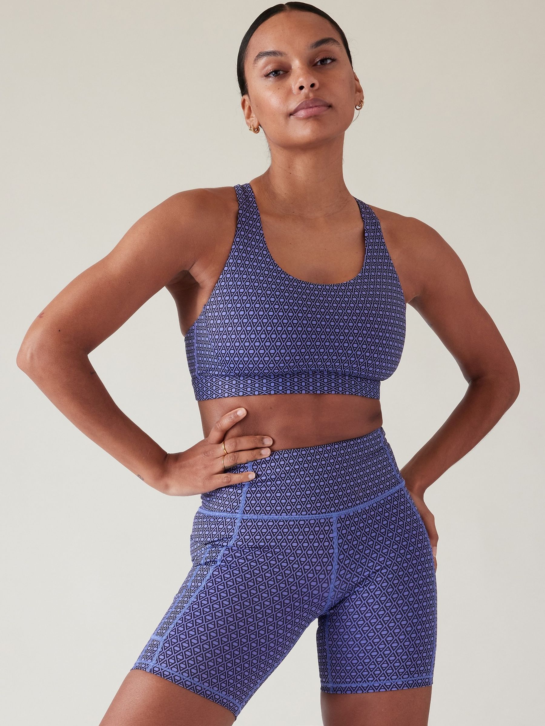 Athleta Blue D-DD Cup Ultimate Ease Medium Impact Sports Bra - Image 1 of 3