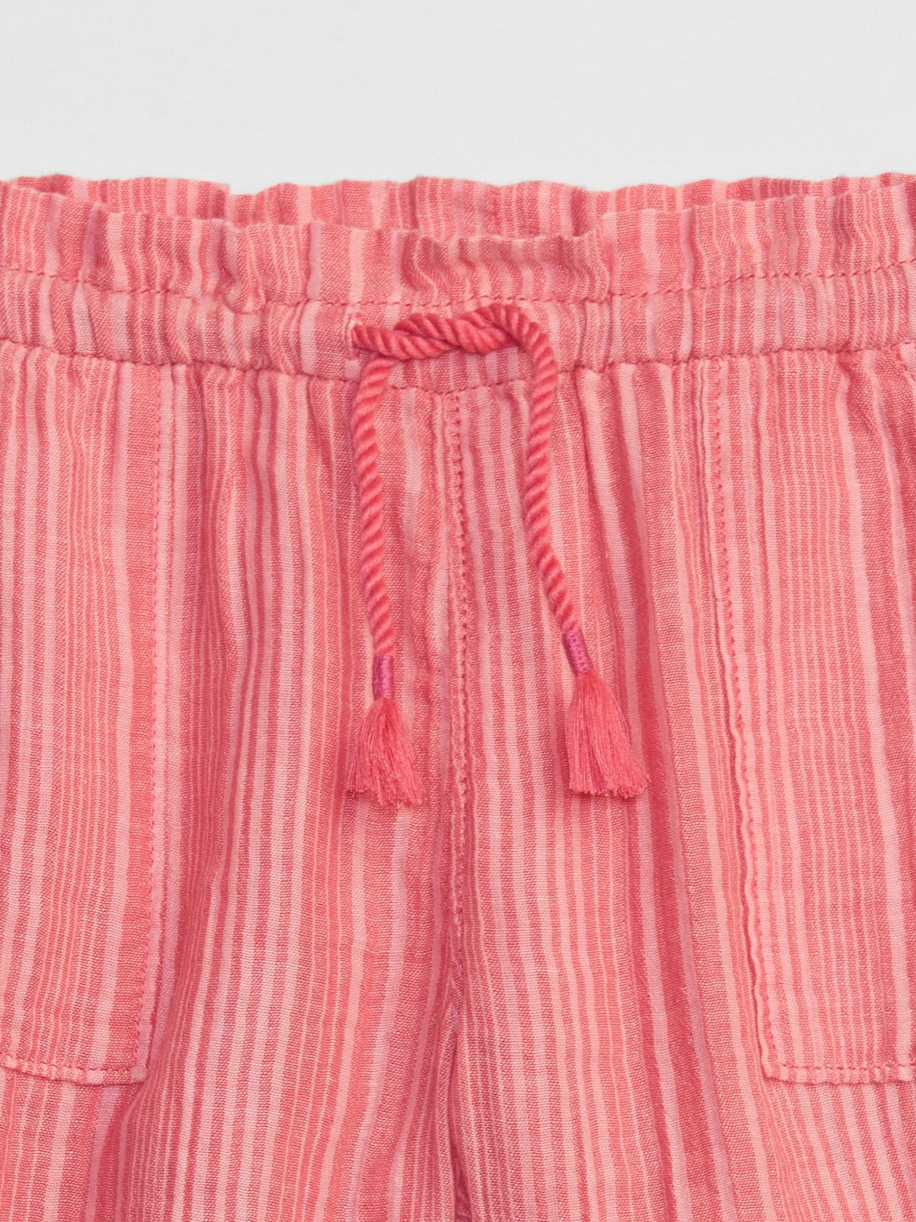Pink Stripe Utility Pull On Crinkle Shorts - Image 3 of 3
