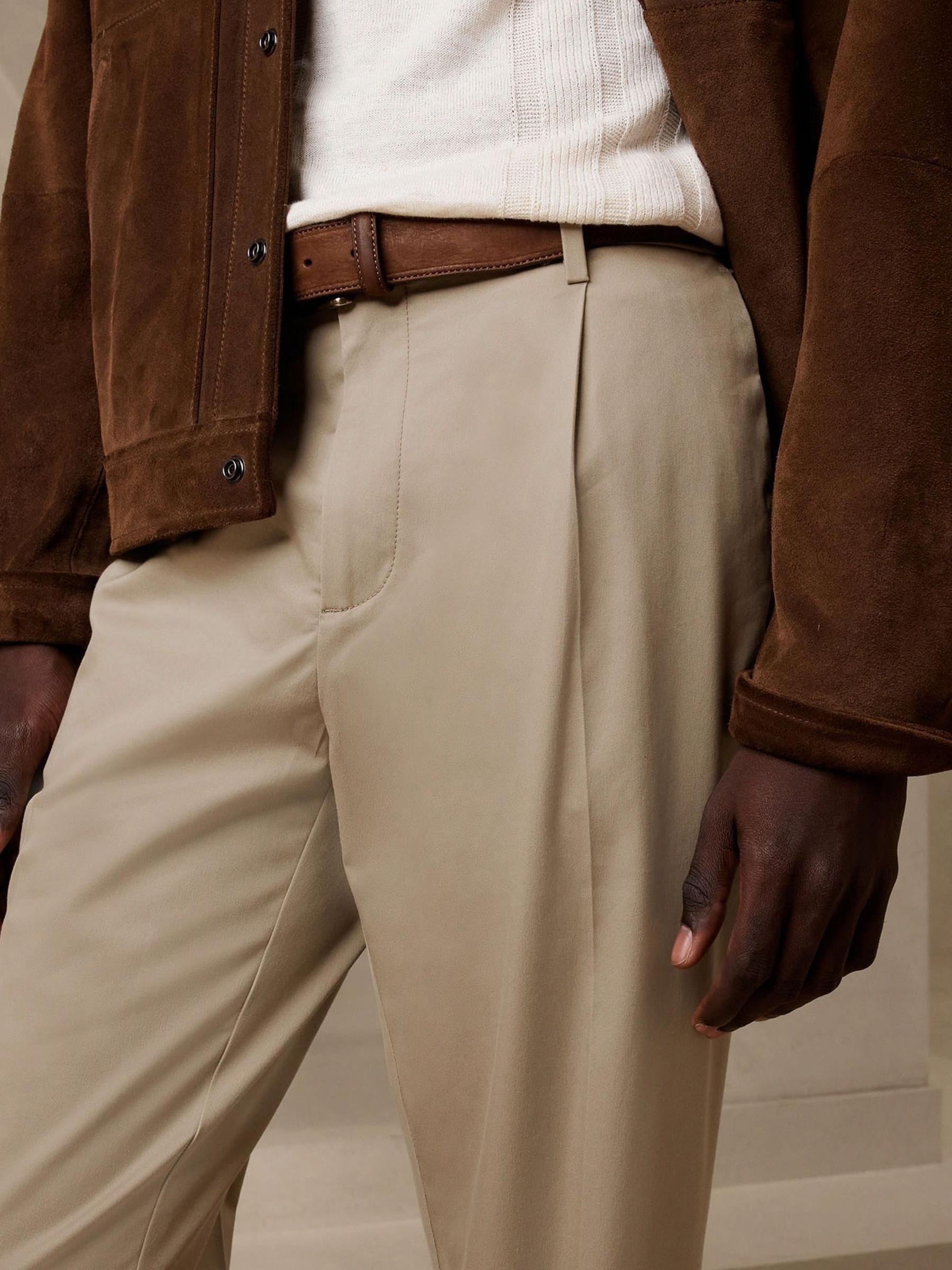 Banana Republic Beige Pleated Core Temp Pant - Image 2 of 3