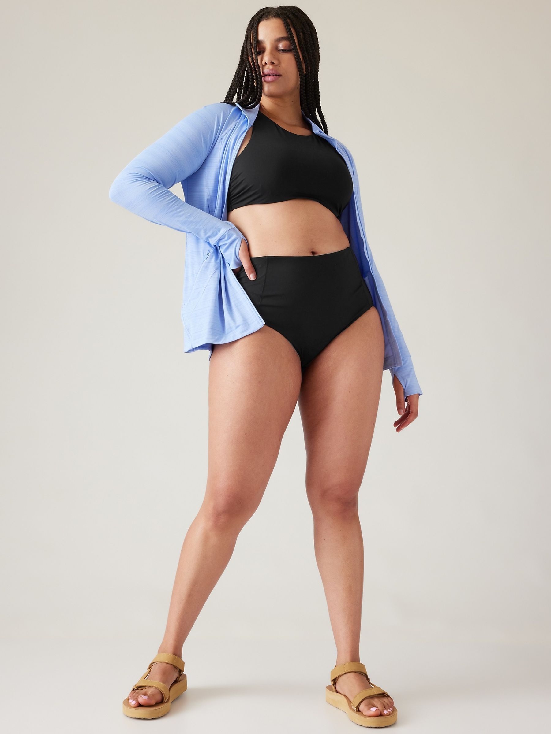 Athleta Black Essential Ultra High Waist Swim Bottom - Image 5 of 5
