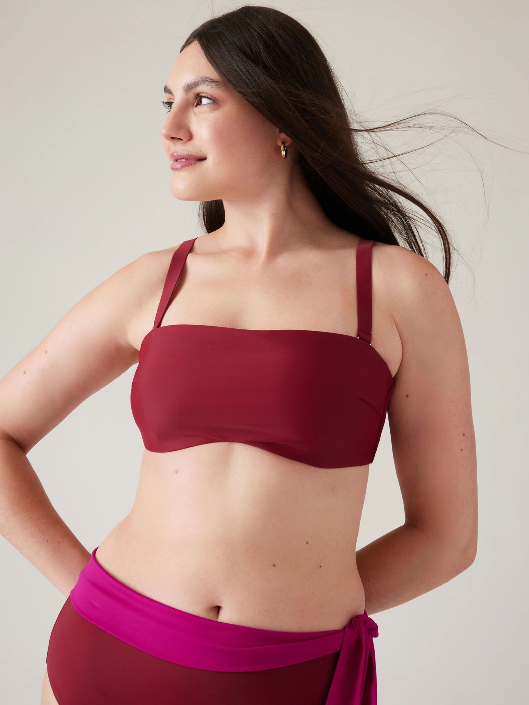Athleta Red Alicia Keys Daybreak Bandeau Bikini Top - Image 3 of 4