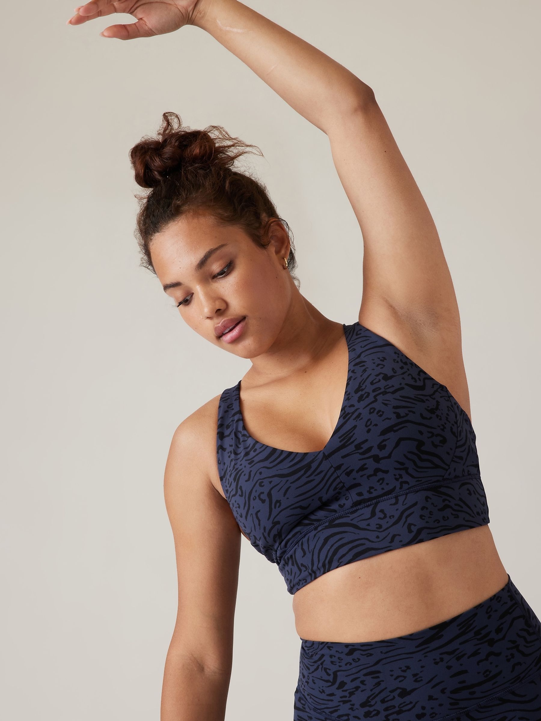 Athleta Navy Blue D-DD Cup Transcend Plunge Bra - Image 1 of 5