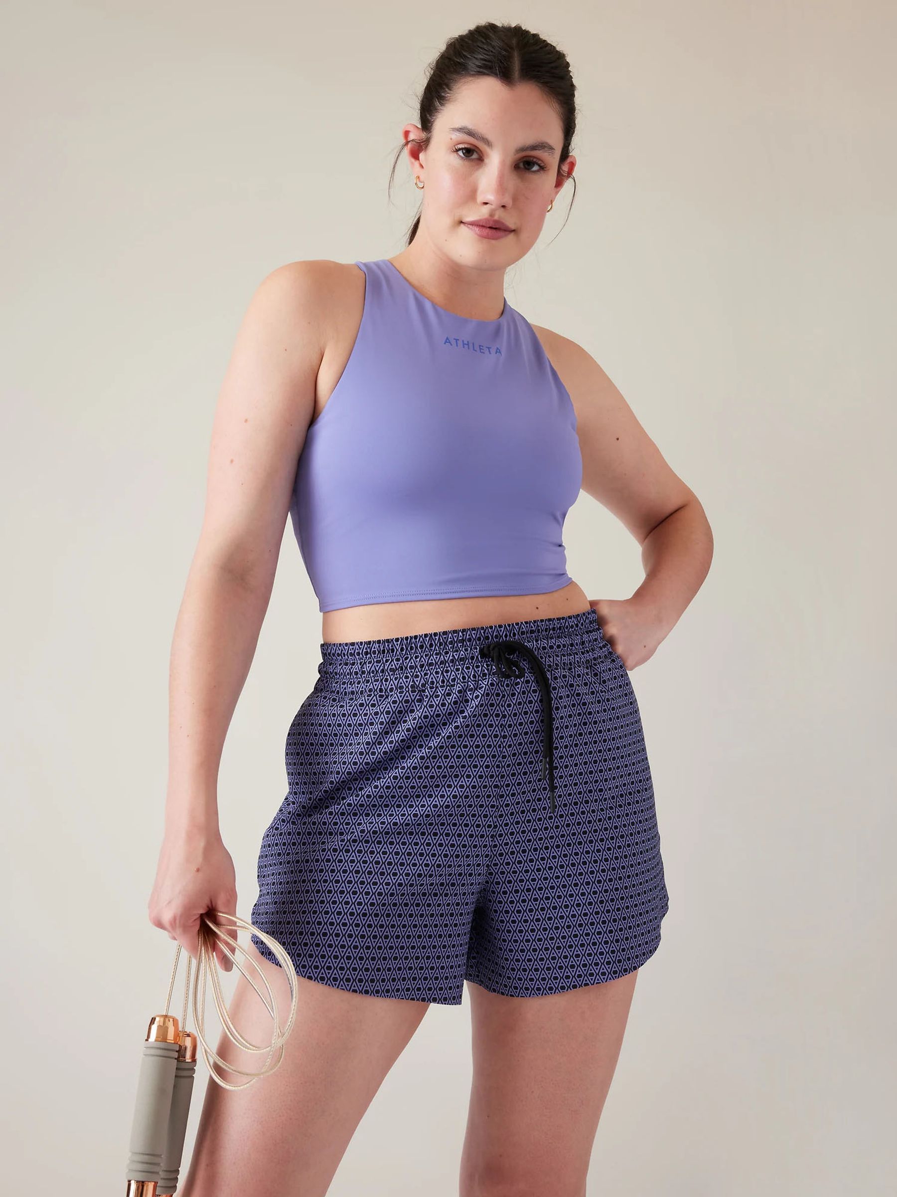 Athleta Purple A-C Cup Conscious Crop Low Impact Sports Bra - Image 1 of 4