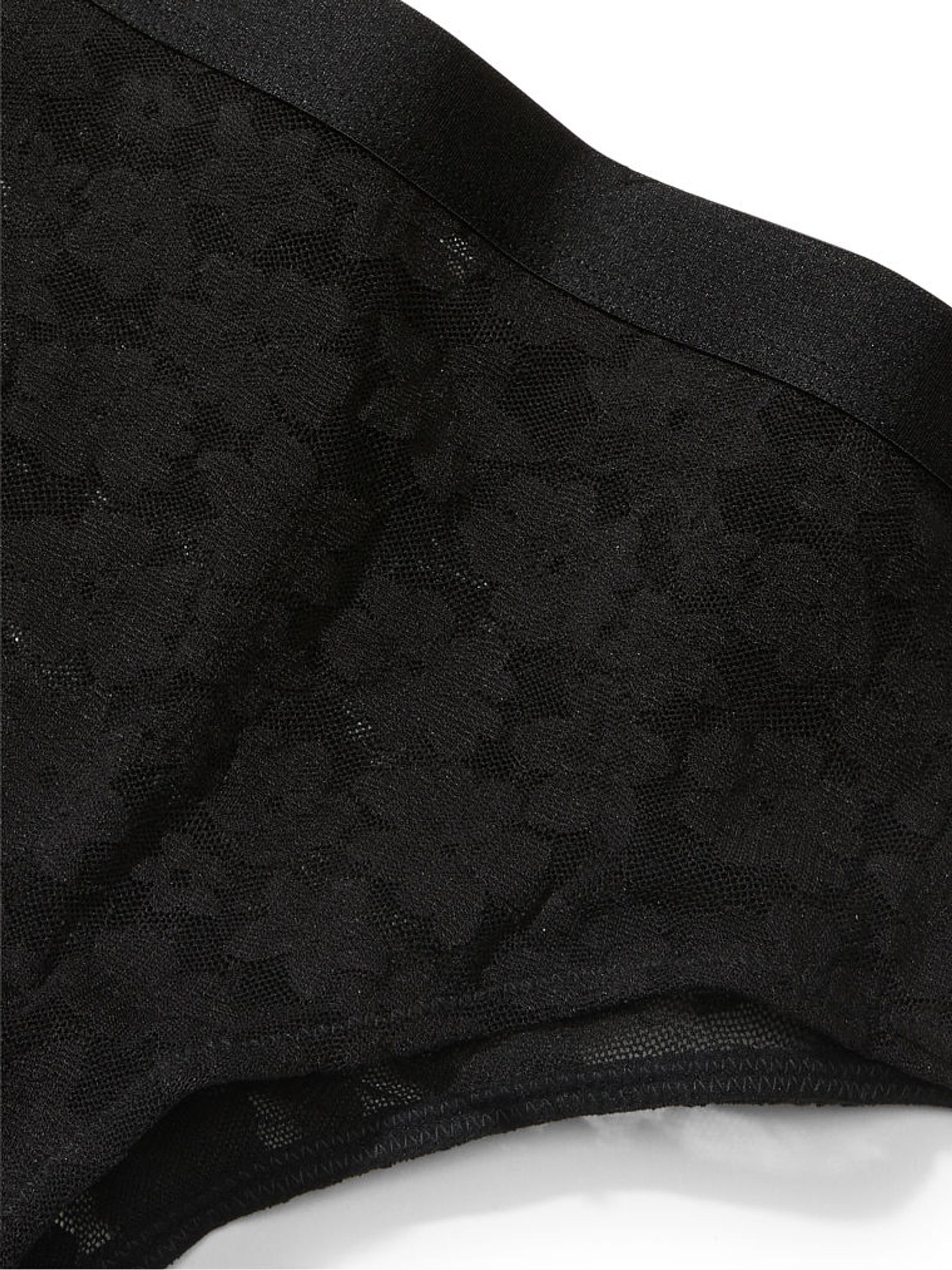 Pure Black Tossed Floral Lace Cheekster Knickers - Image 4 of 4