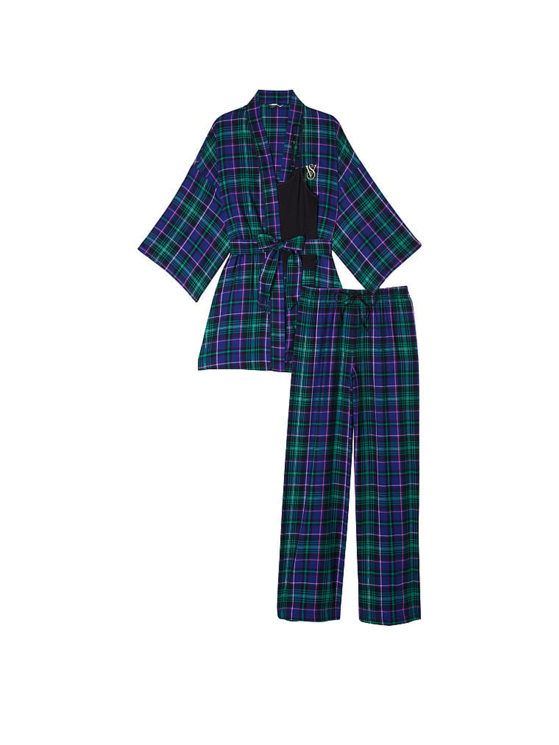 Deep Blue Heritage Tartan Pyjama Set - Image 3 of 3
