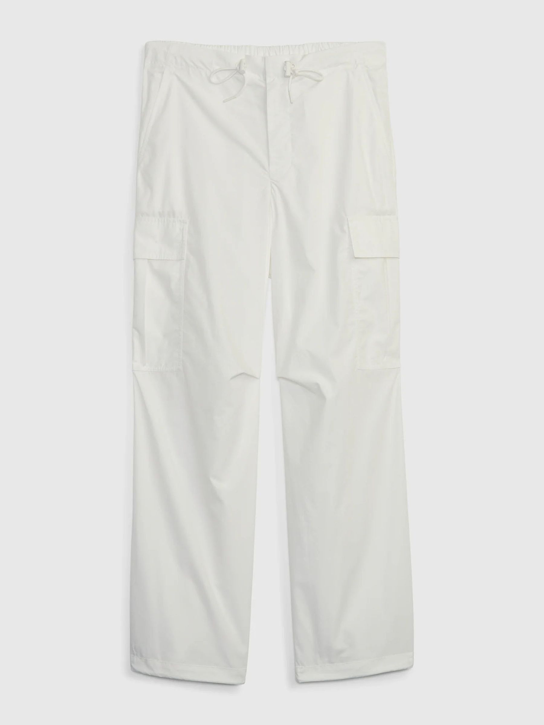 White Cargo Parachute Trousers - Image 4 of 4