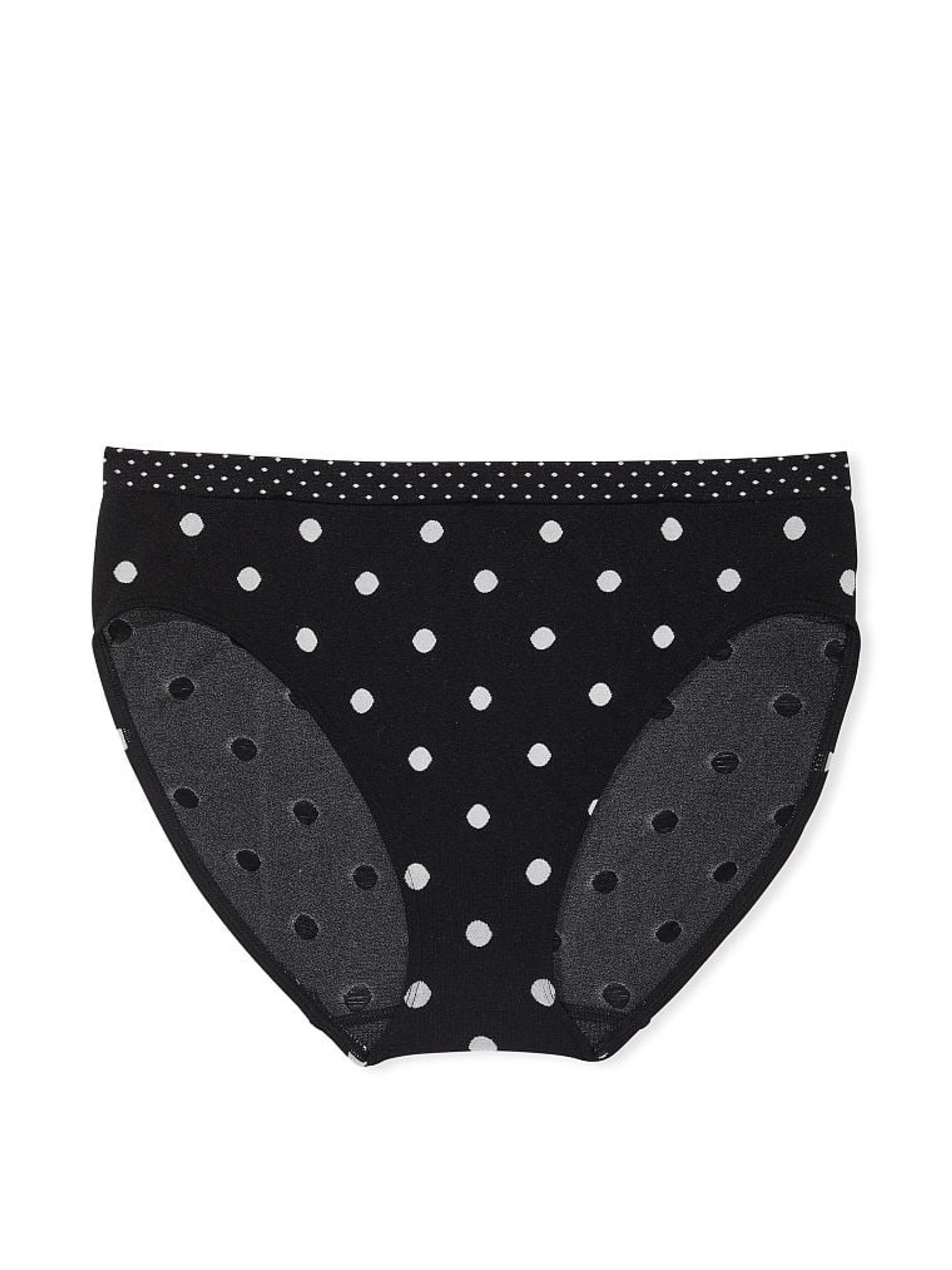 Black Dot Mix Smooth Seamless High Leg Brief Knickers - Image 3 of 3