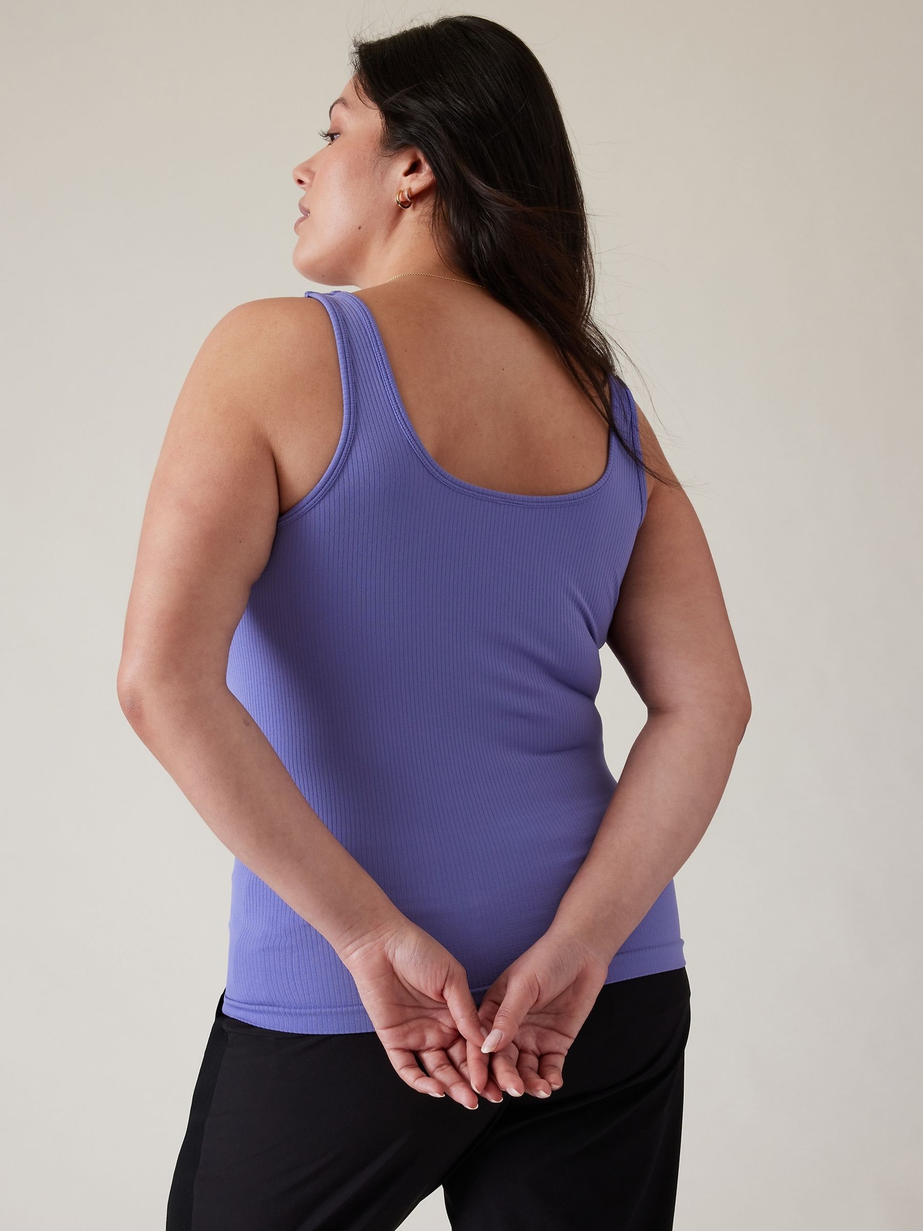 Athleta Purple Renew Seamless Scoop Tank Sports Vest - Image 2 of 4