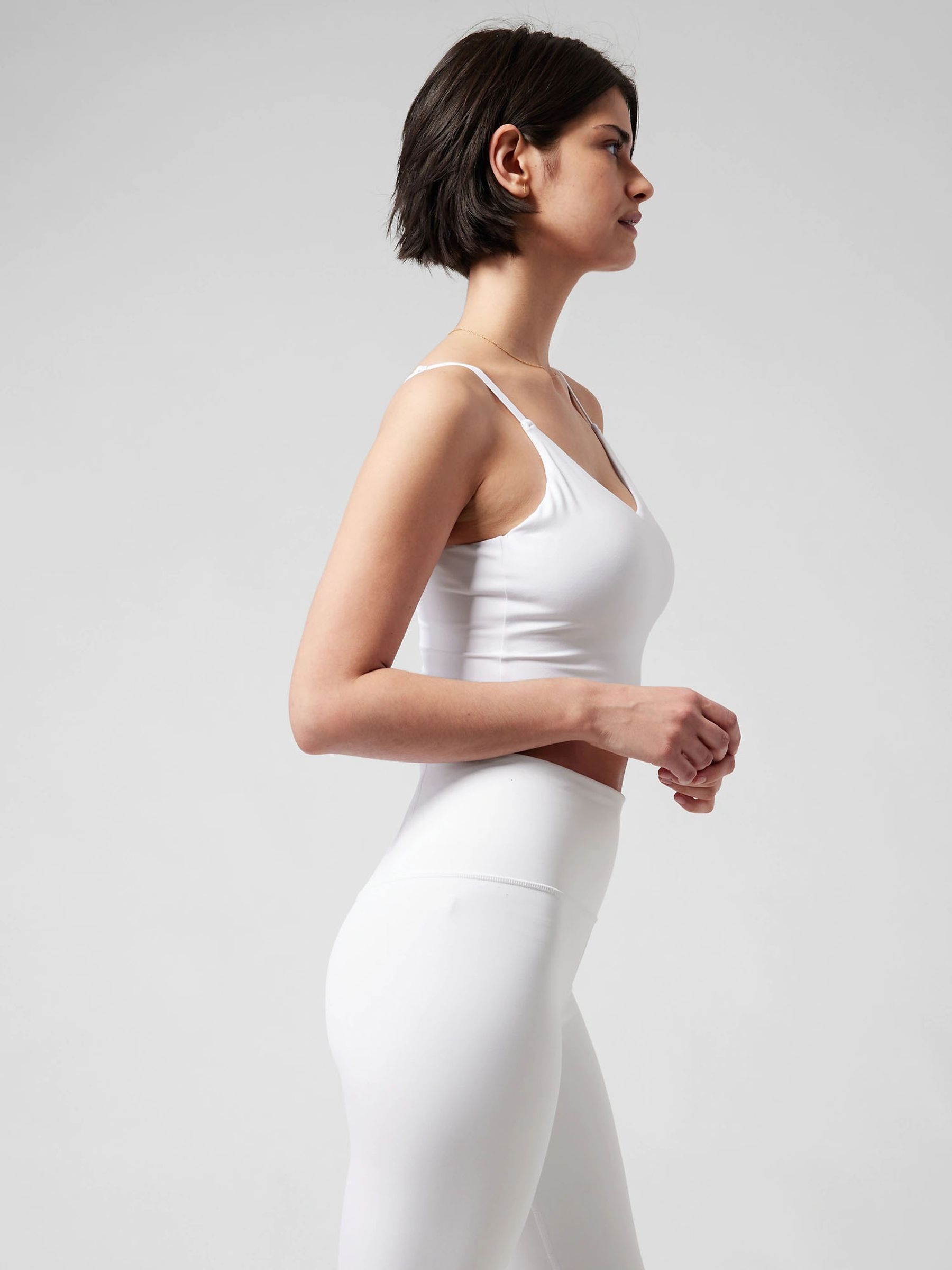 Athleta White D-DD+ Elation V-Neck Crop Low Impact Sports Bra - Image 3 of 3