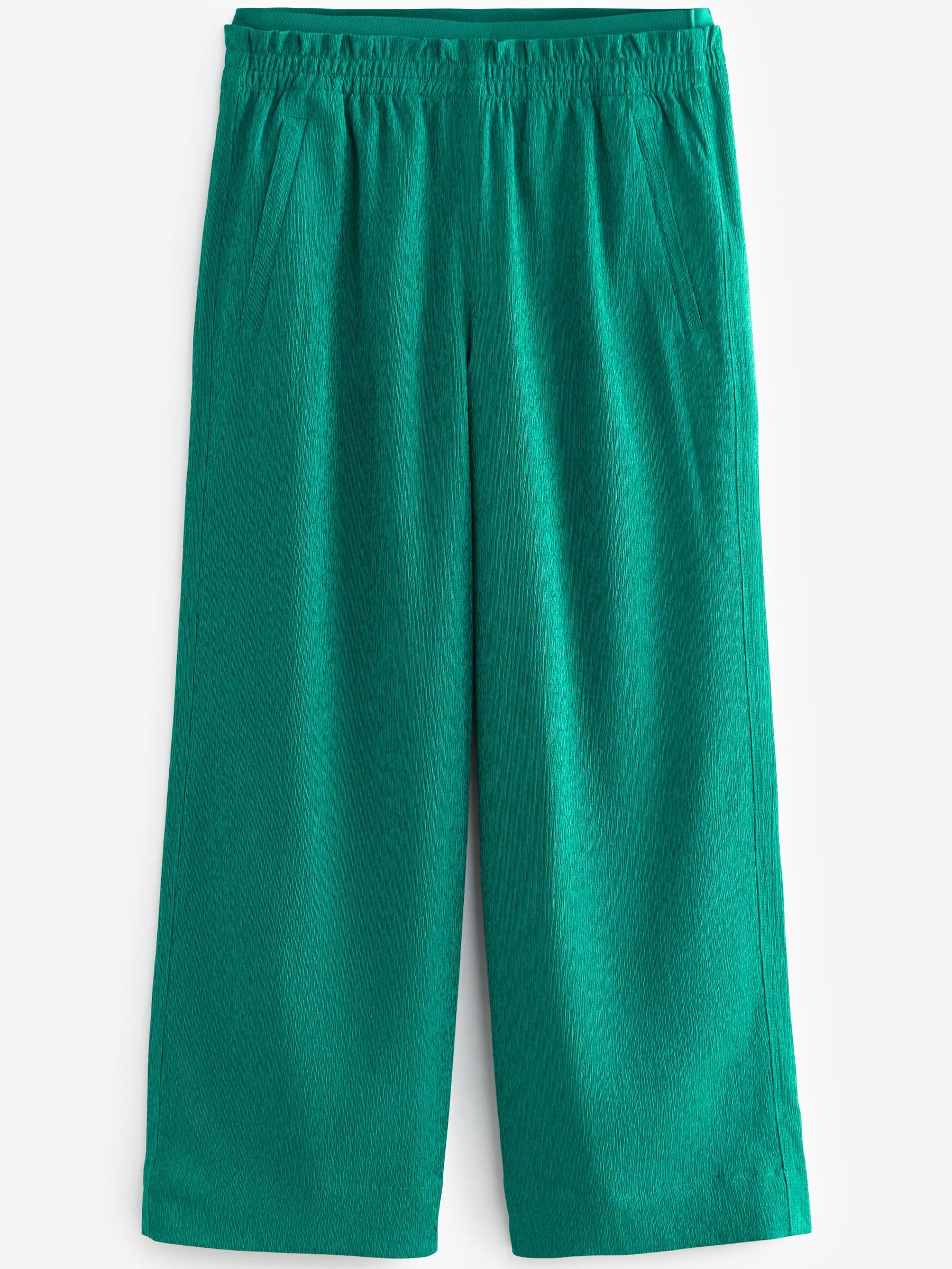 Athleta Green Echo Wide Leg Cropped Trousers - Image 1 of 3