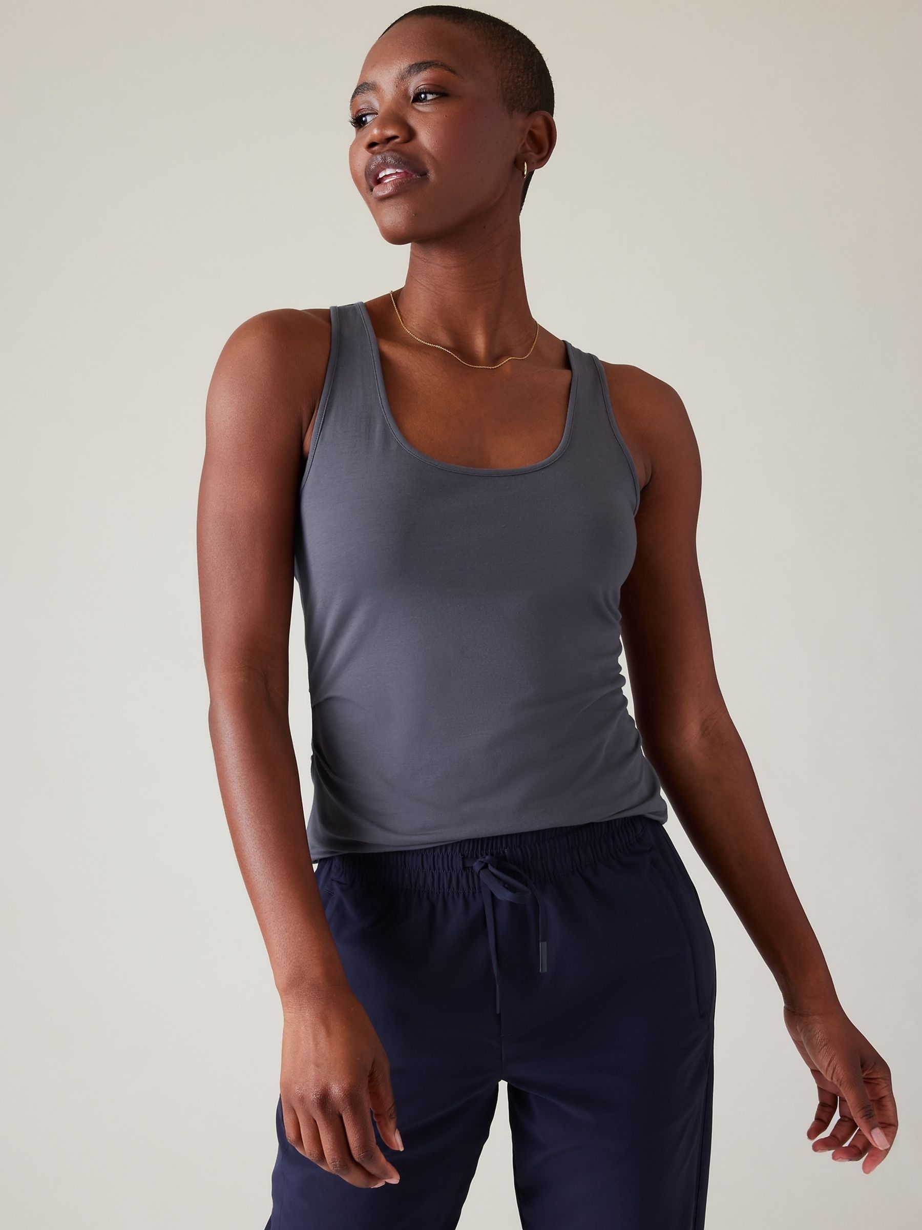 Athleta Blue Outbound Scoop Neck Tank Vest - Image 1 of 2