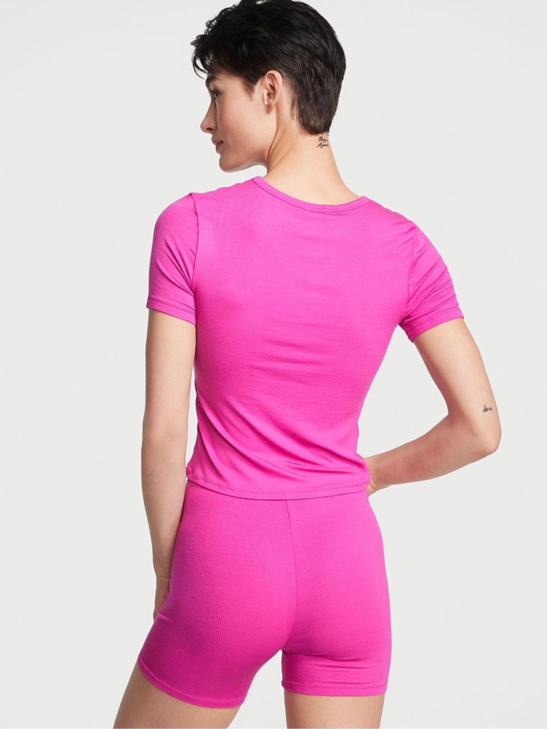 Fucshia Frenzy Pink Modal Short Pyjamas - Image 2 of 3
