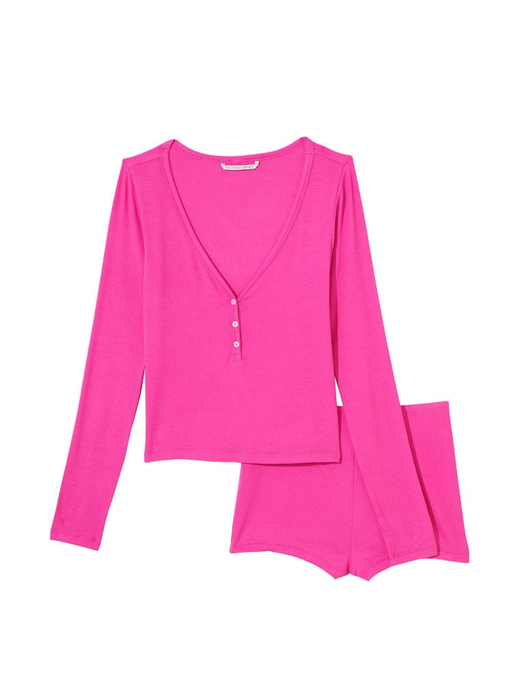 Fucshia Frenzy Pink Modal Short Pyjamas - Image 3 of 3
