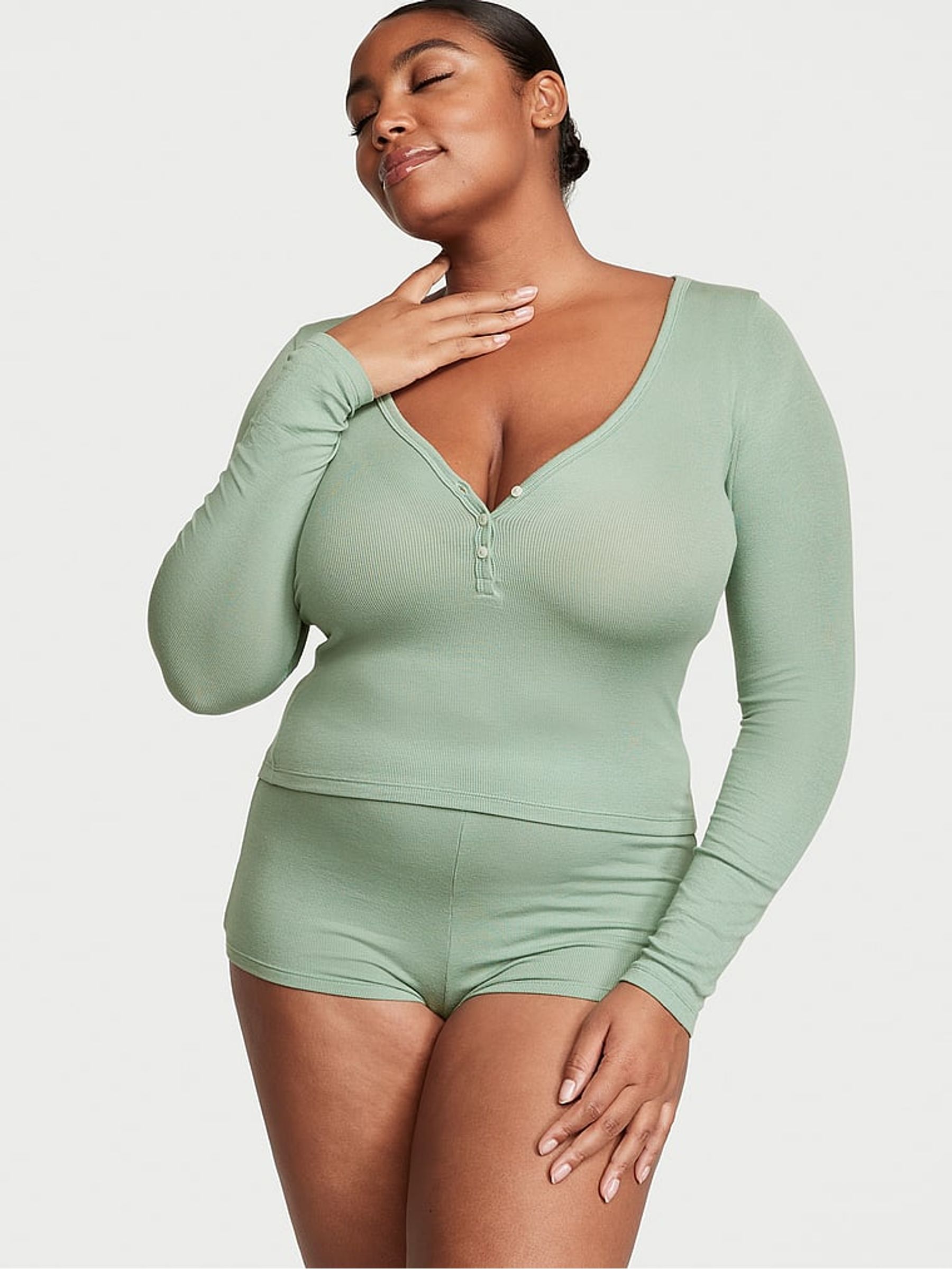 Seasalt Green Modal Short Pyjamas - Image 1 of 3